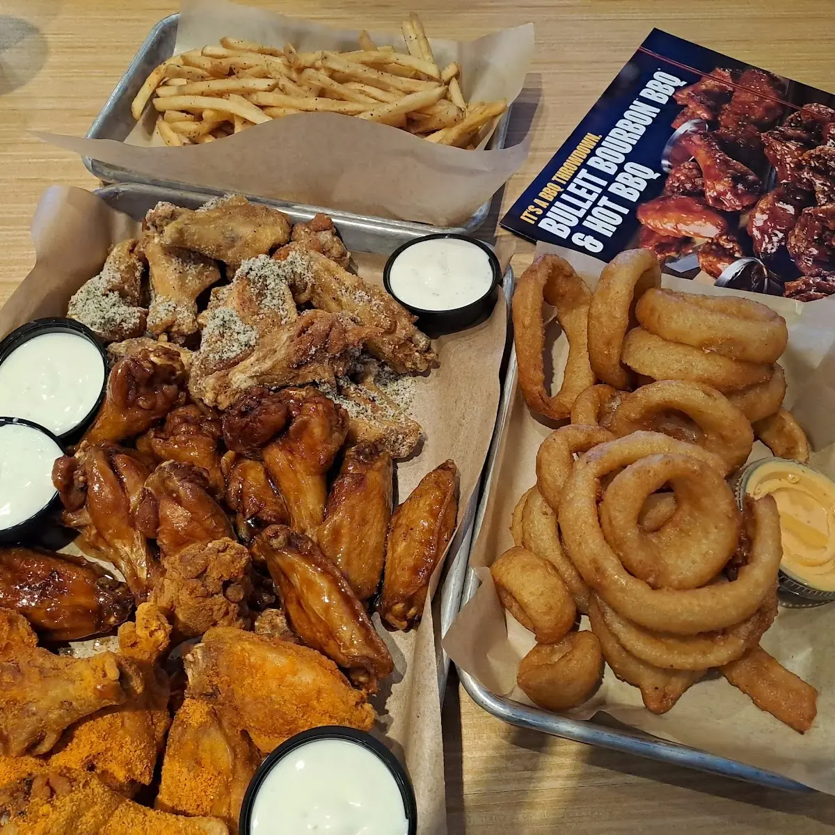 Potato Wedges Buffalo Wings