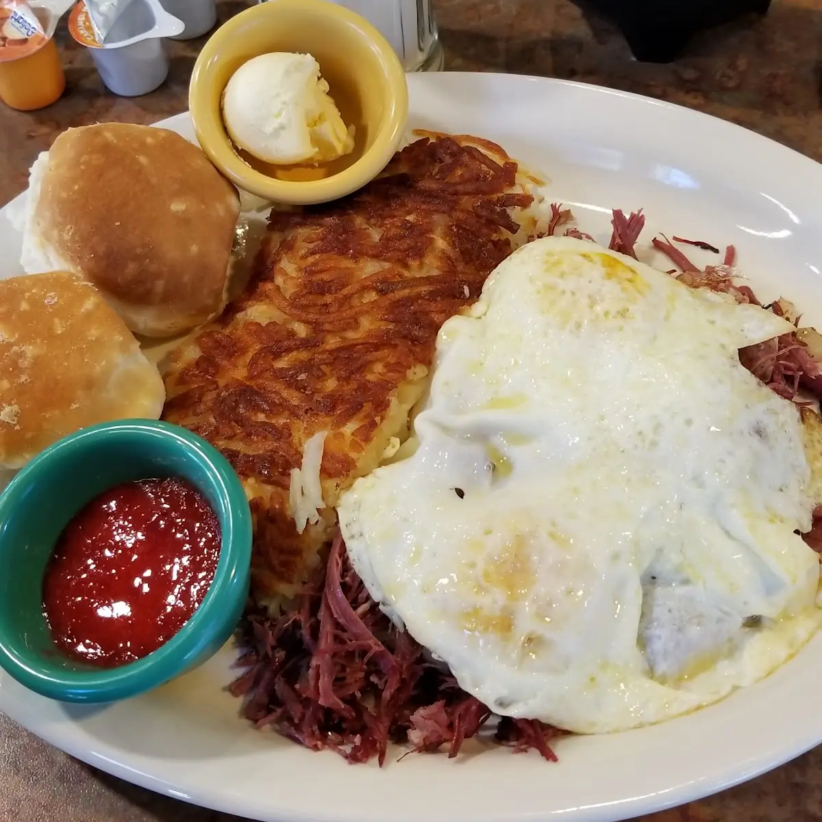 Biscuits Corned Beef Hash