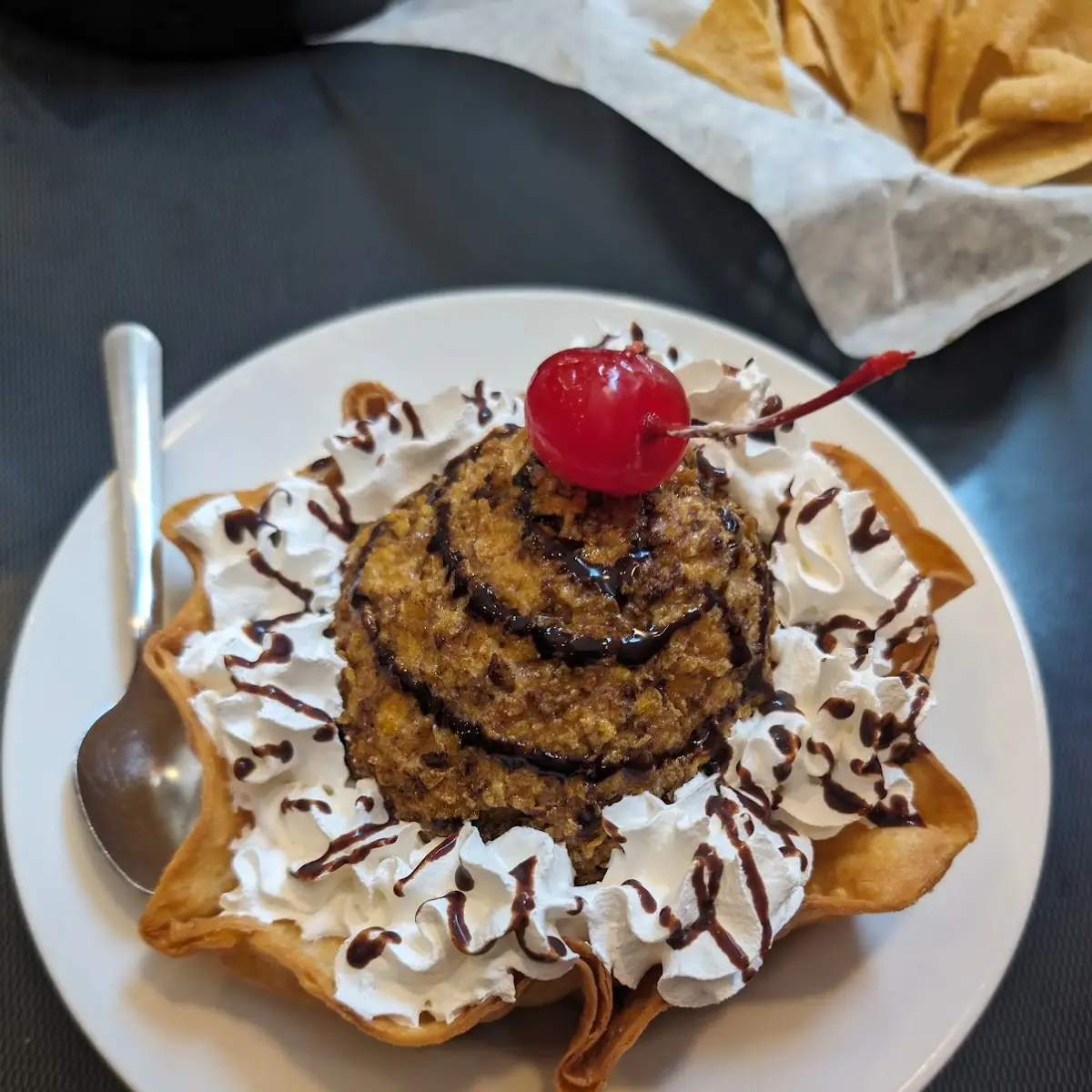 Fried Ice Cream with Churro Bowl