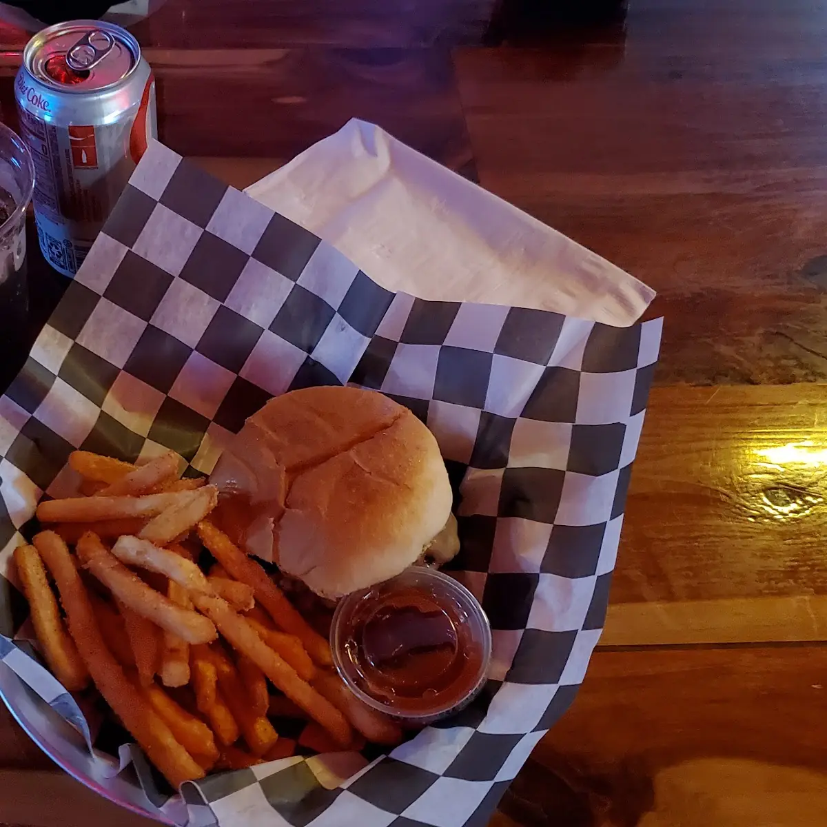 Mushroom Swiss Burger with Fries