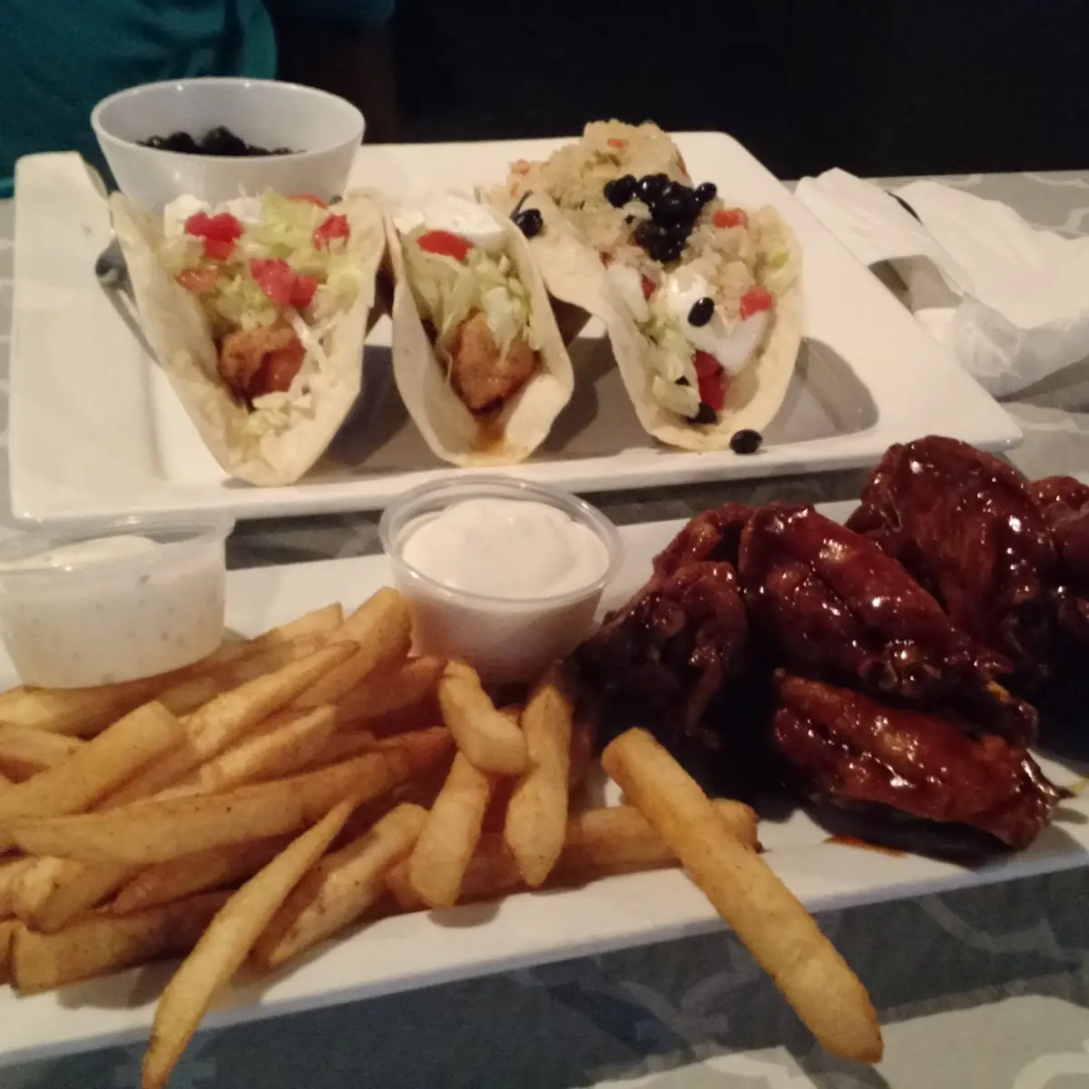 Chicken Wings and Fries