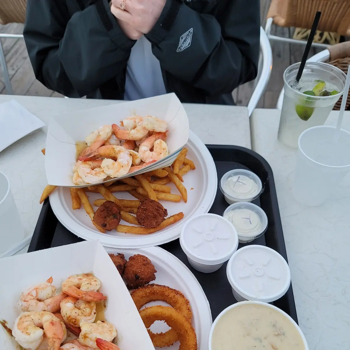 Shrimp Basket with Onion Rings