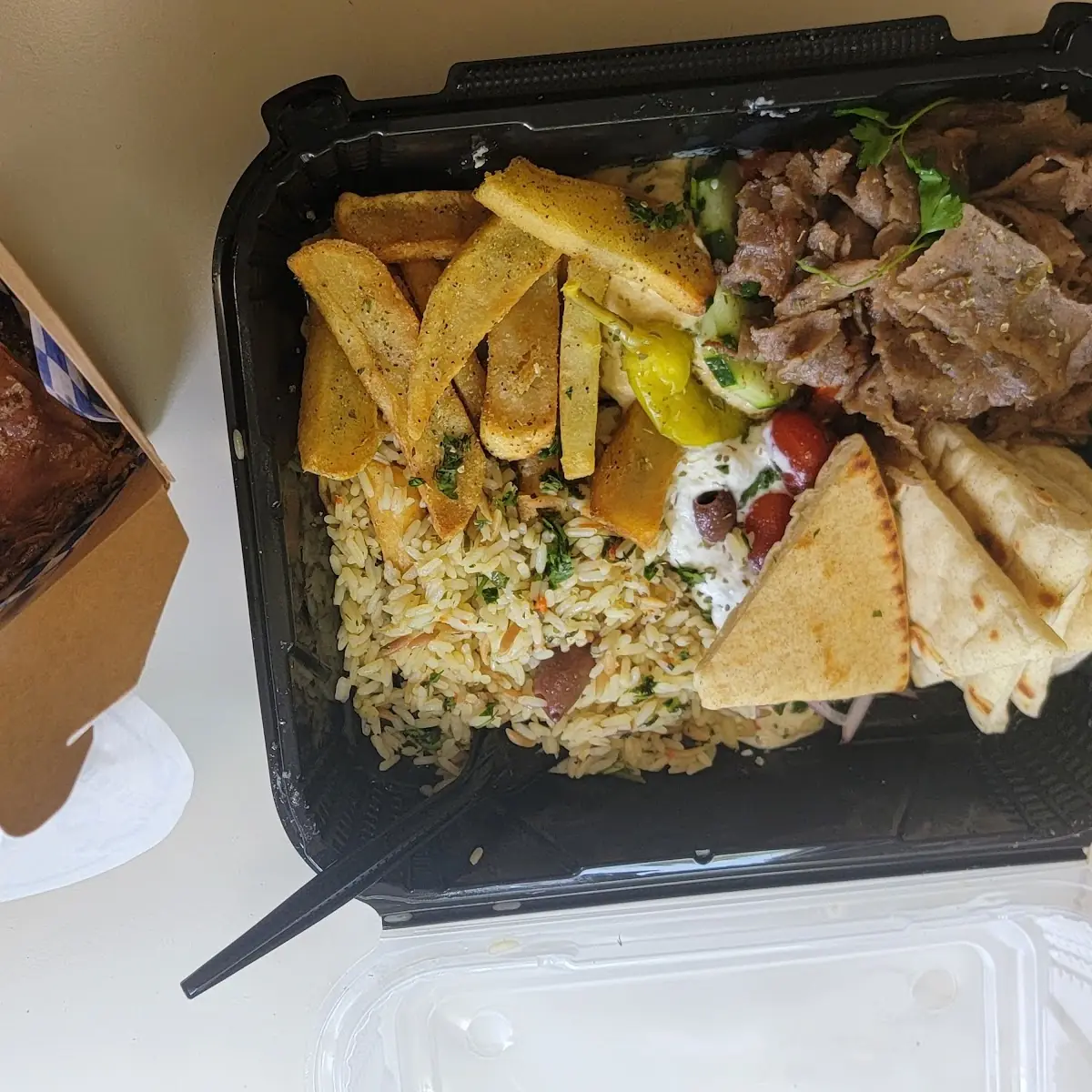 Baklava and Lamb Platter