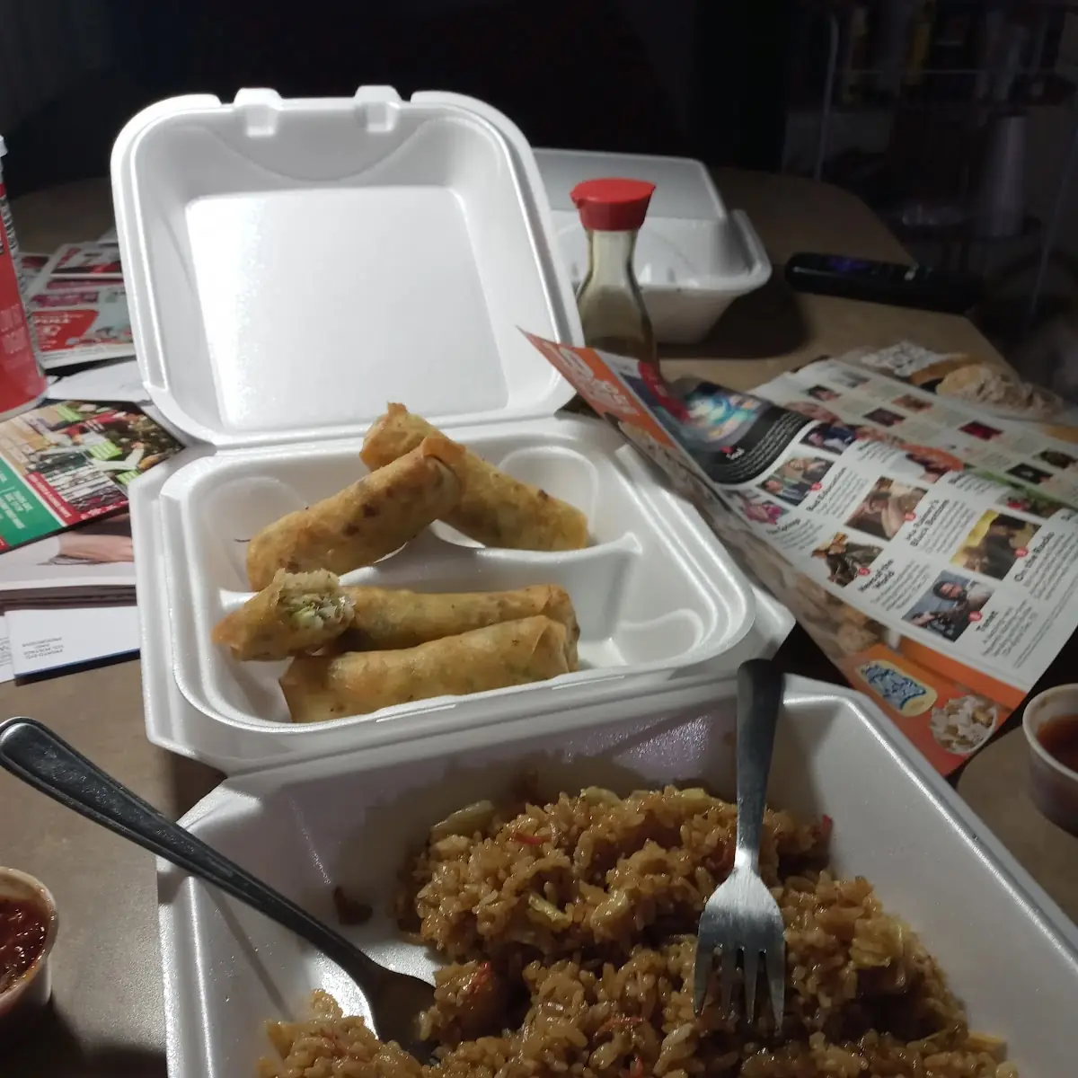 Fried Rice and Egg Roll