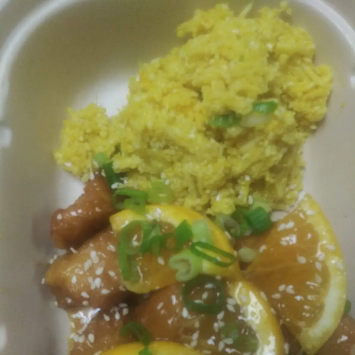 Orange Chicken with Cauliflower Rice