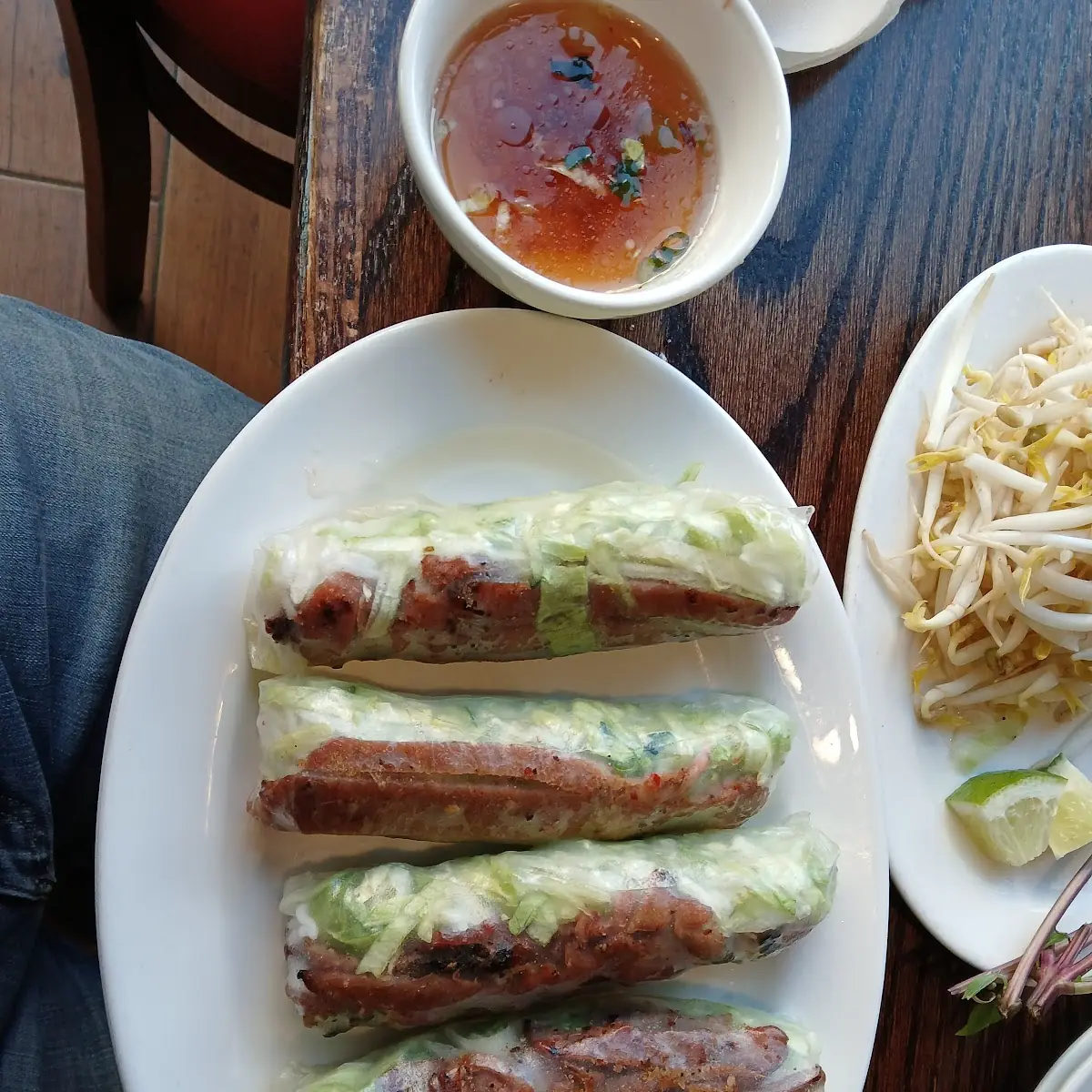 Pork Grilled Meat Spring Rolls