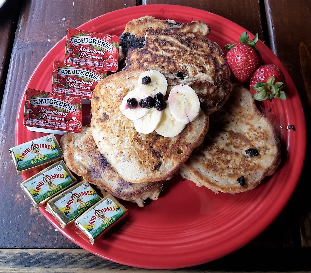 Banana Blueberry Pancakes