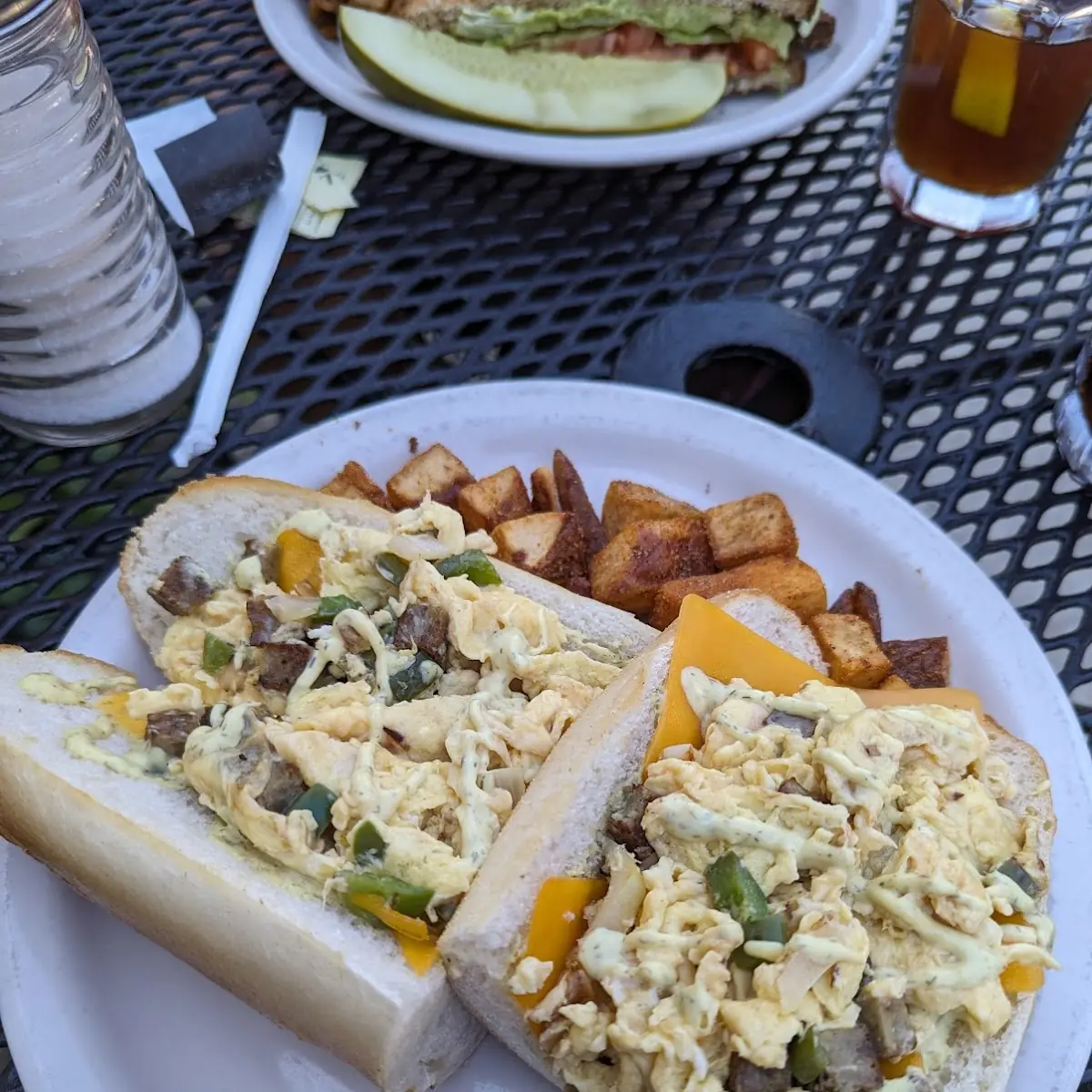 Scrapple Cheesesteak Sandwich
