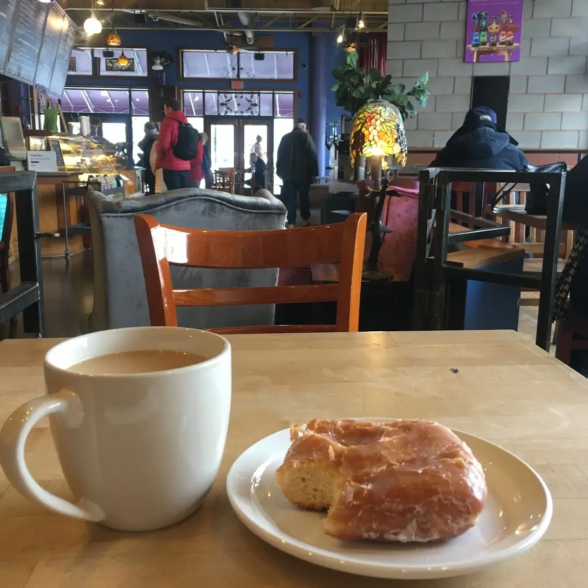 Coffee and Glazed Donut