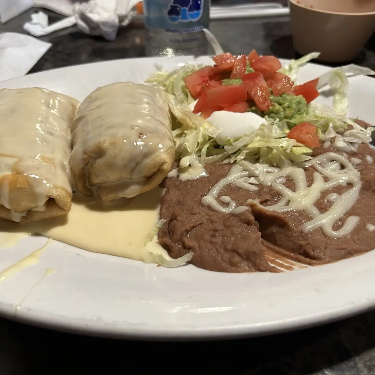 One Enchilada One Beef Burrito & One Chile Relleno
