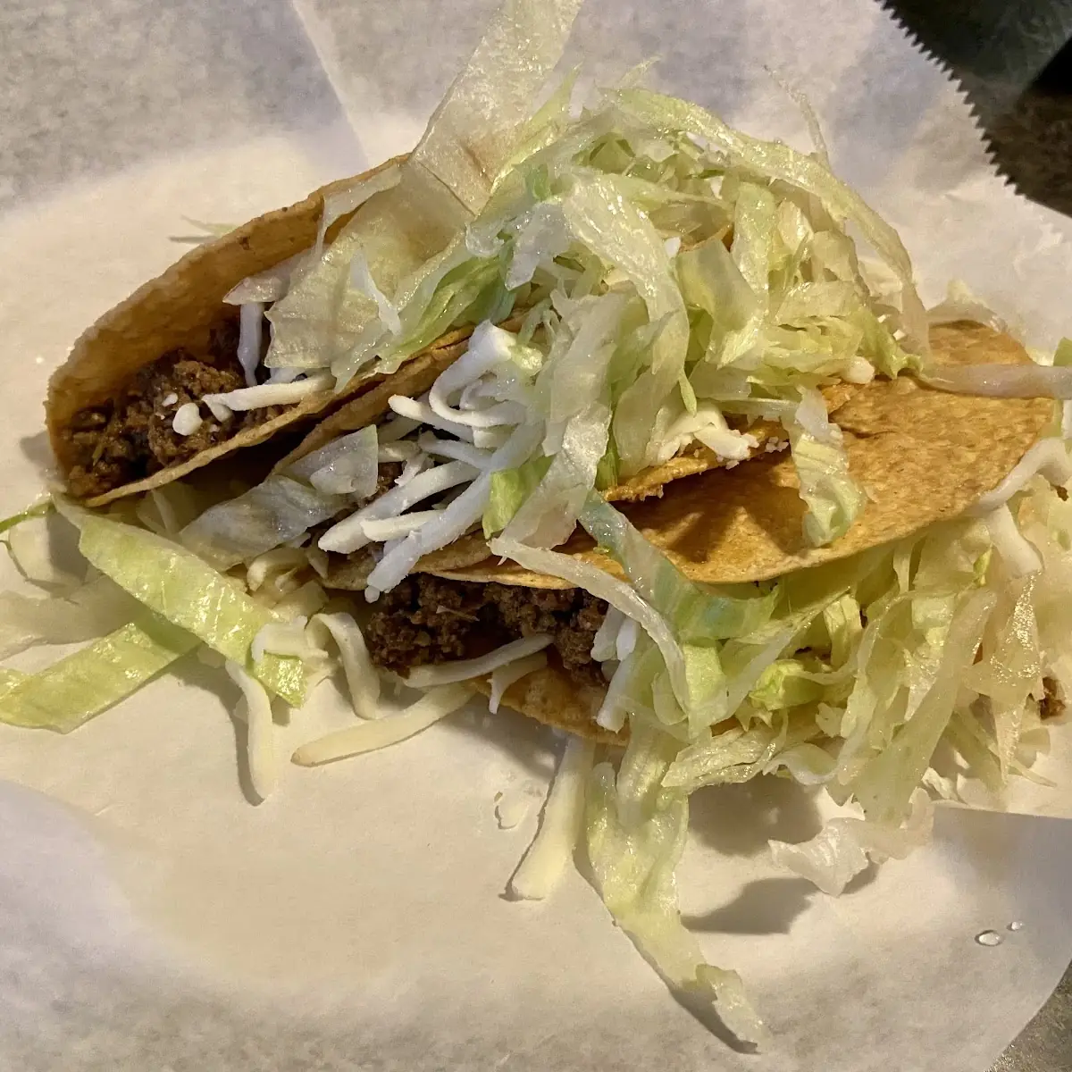 Three Beef Tacos