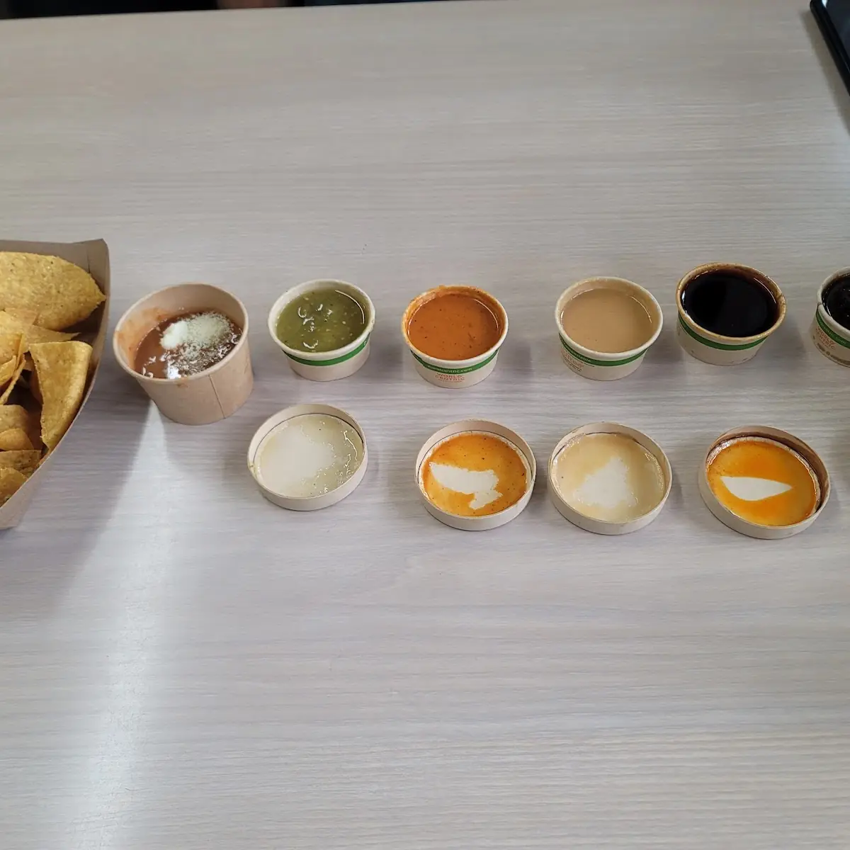 Bean Dip with Chips & Hot Sauce Sampler