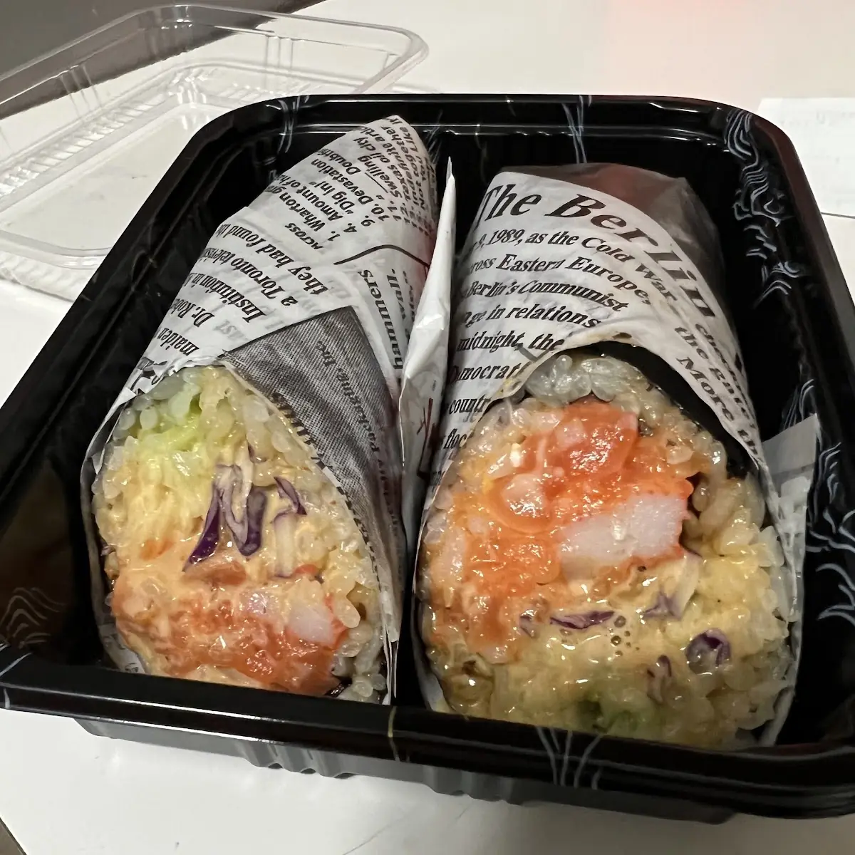 Spicy Salmon Sushi Burrito