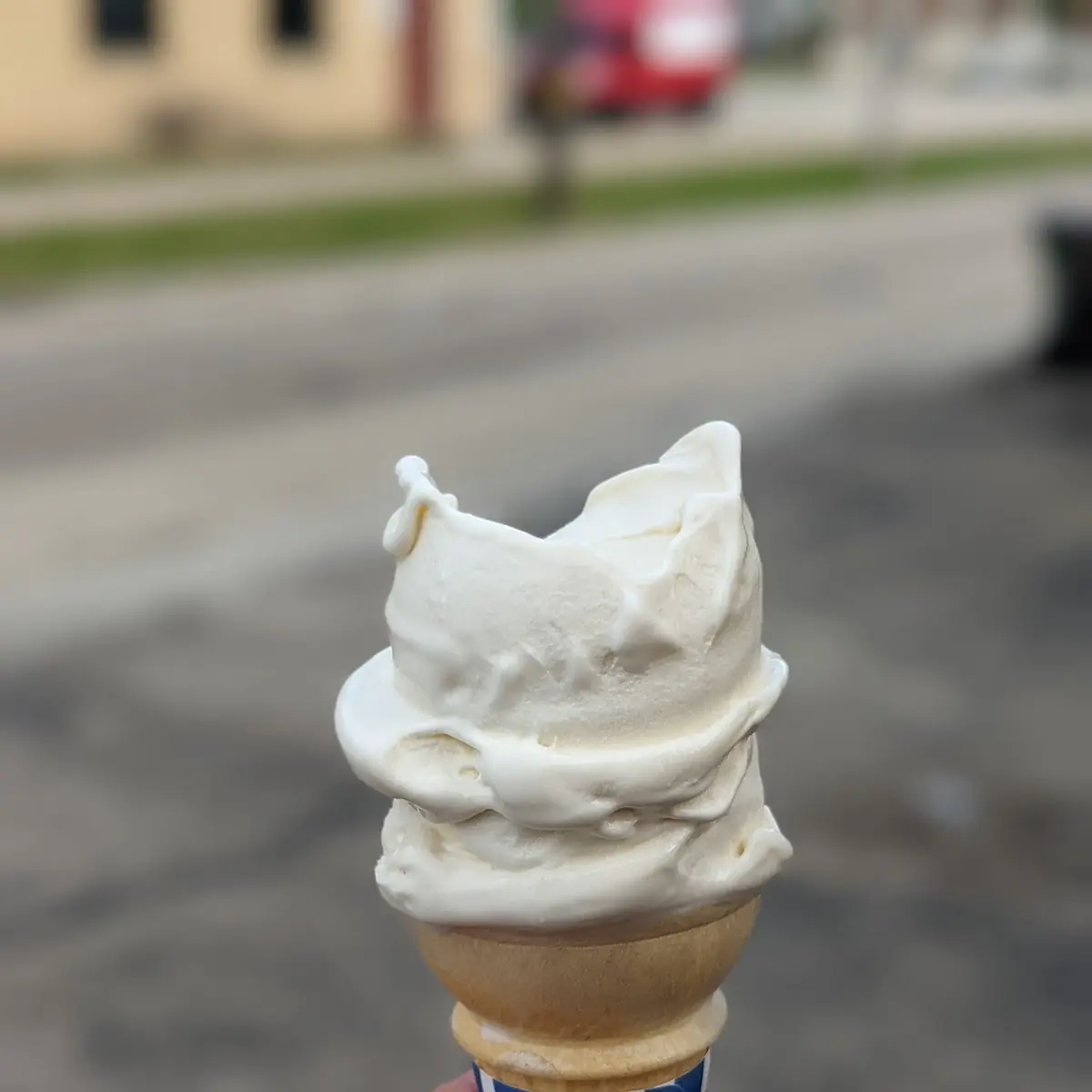 Vanilla Ice Cream on a Cone