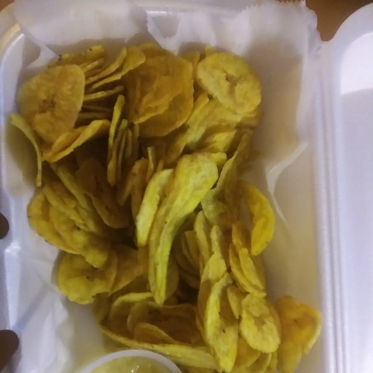 Plantain Chips with Garlic Sauce