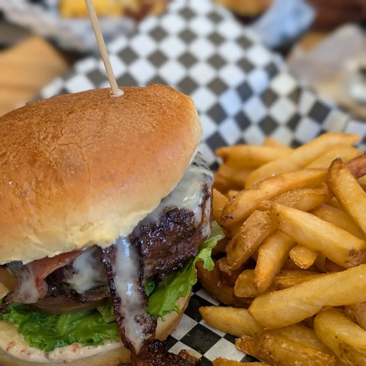 Bacon Mushroom Swiss Burger Combo