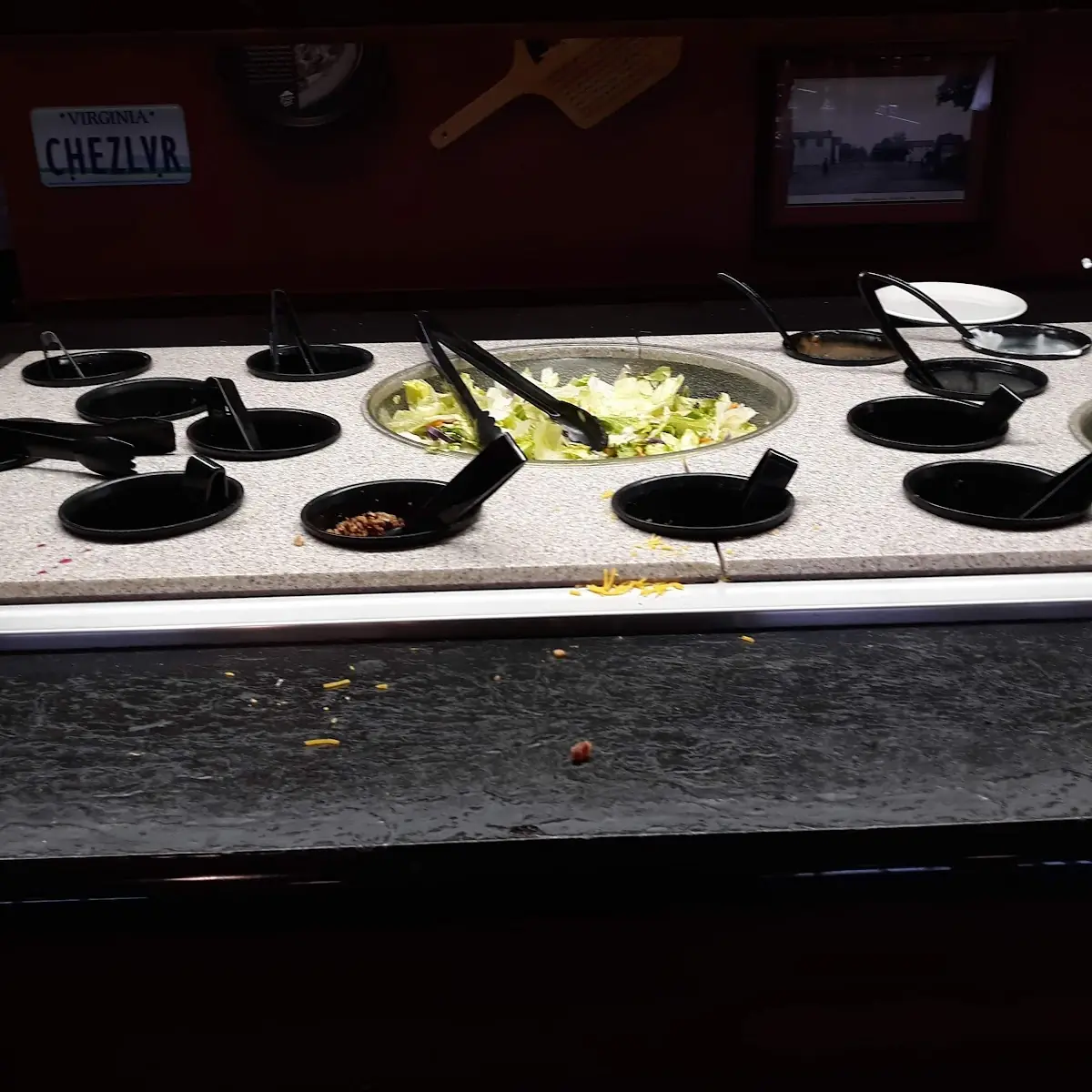 Salad Bar not Well Maintained
