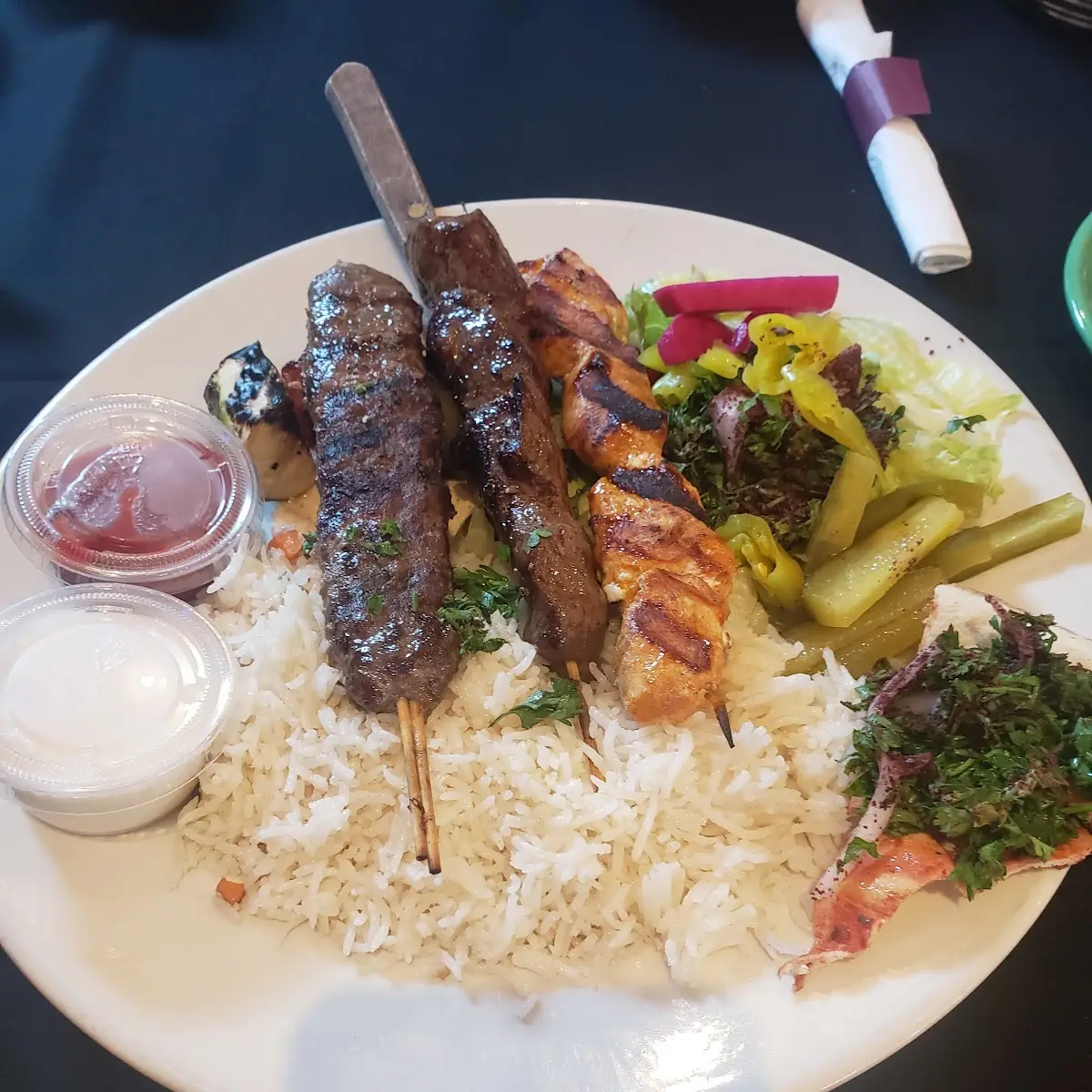 Kebab Lamb with Rice