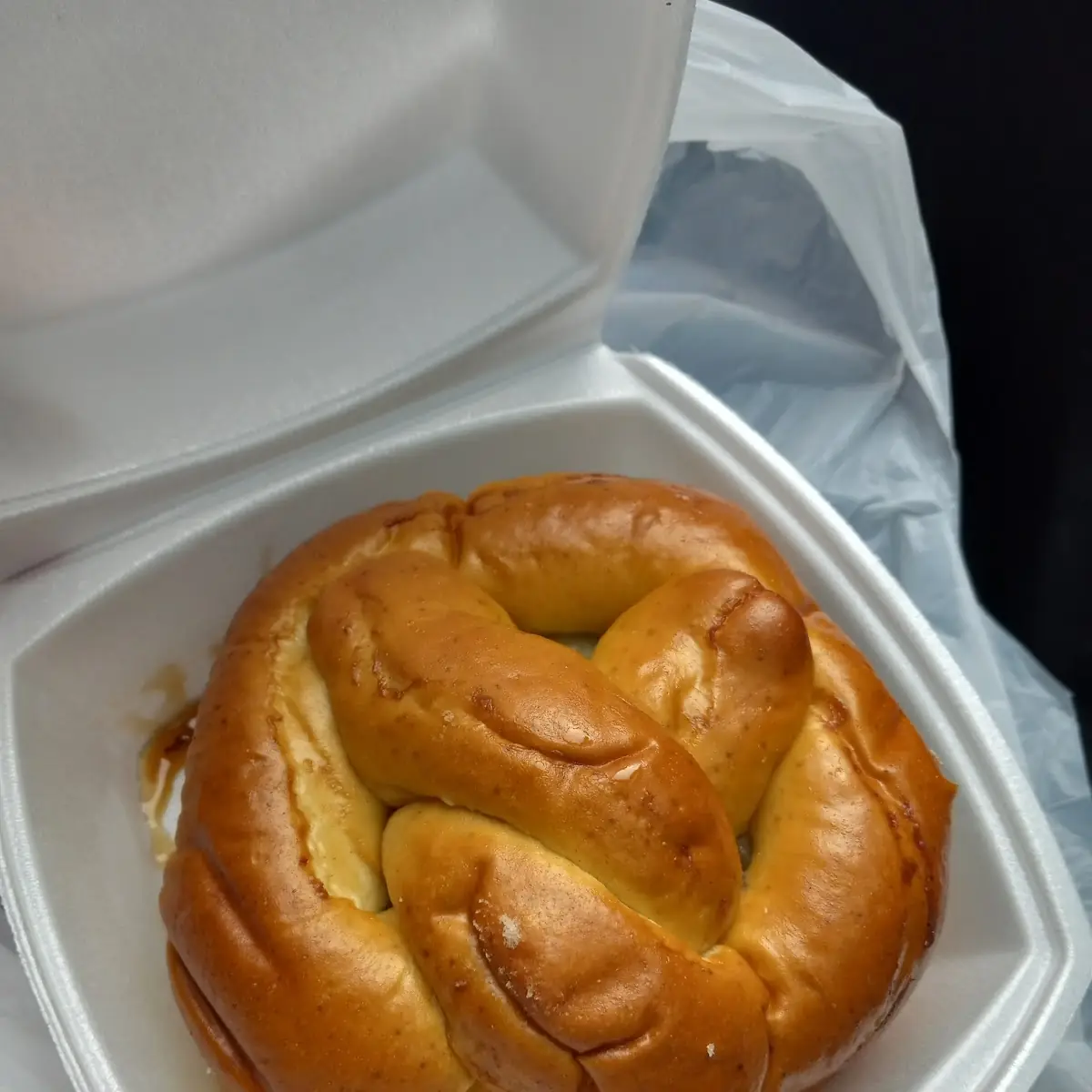 Teriyaki Burger on Pretzel Bun