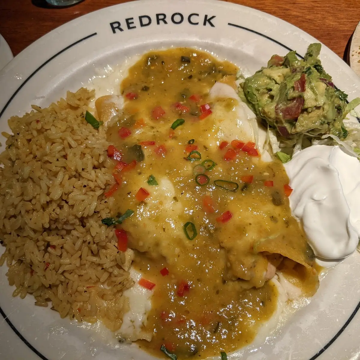 The Chicken Enchilada Platter