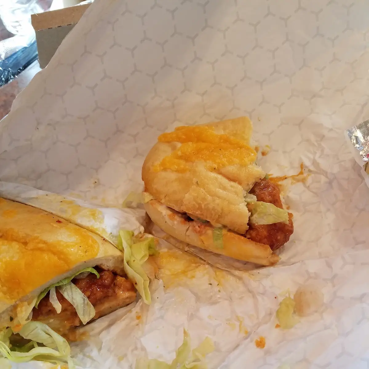 Honey Barbecue Boneless Chicken Wing Sandwich