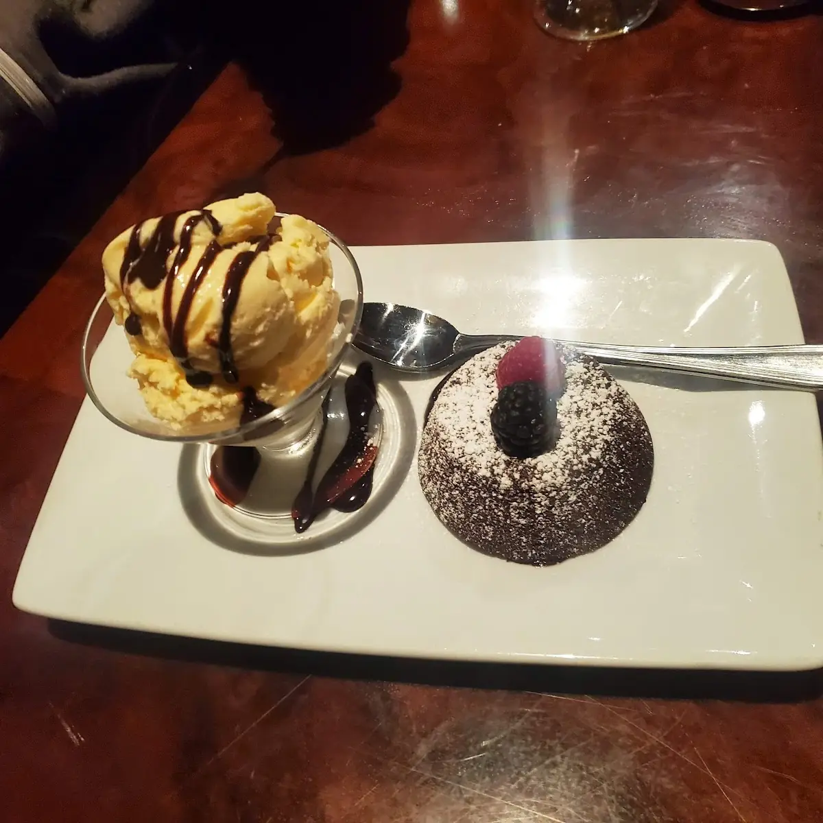 Lava Cake and Ice Cream