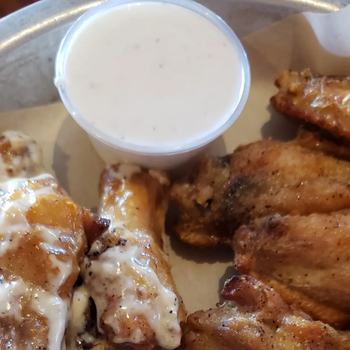 Garlic Parmesan Wings and Lemon Pepper Wings
