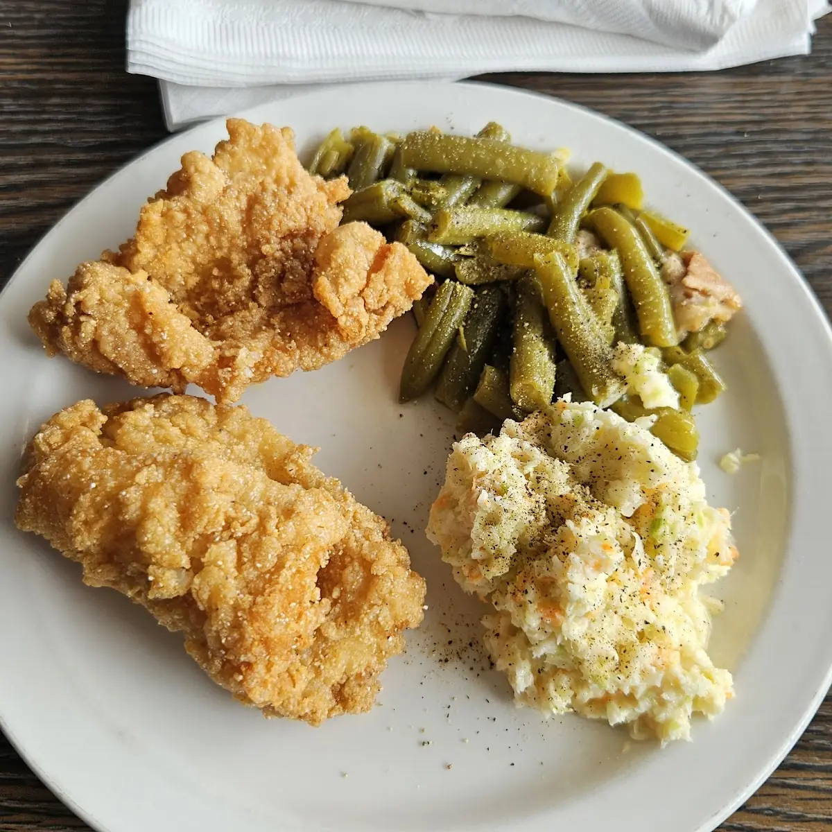 Chicken Fried Catfish Mashed Potatoes and Gravy