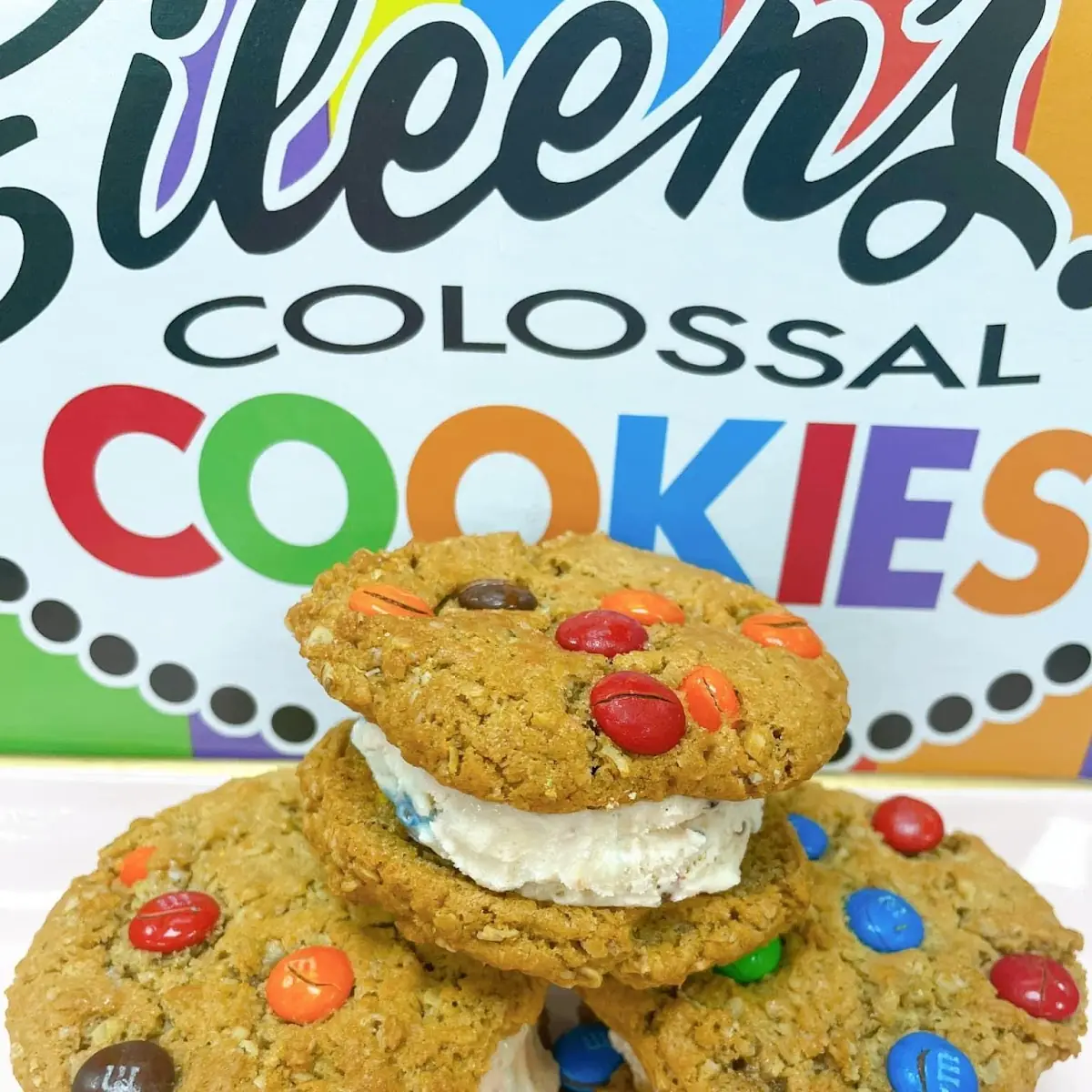 Monster Cookie Ice Cream Sandwich