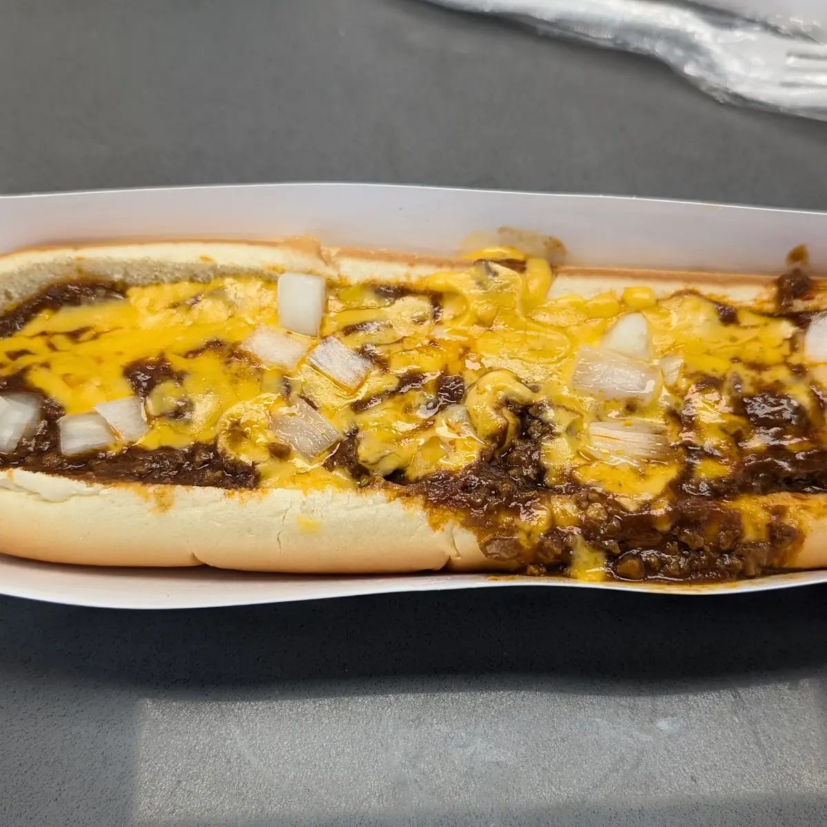 Foot Long Chili Dog