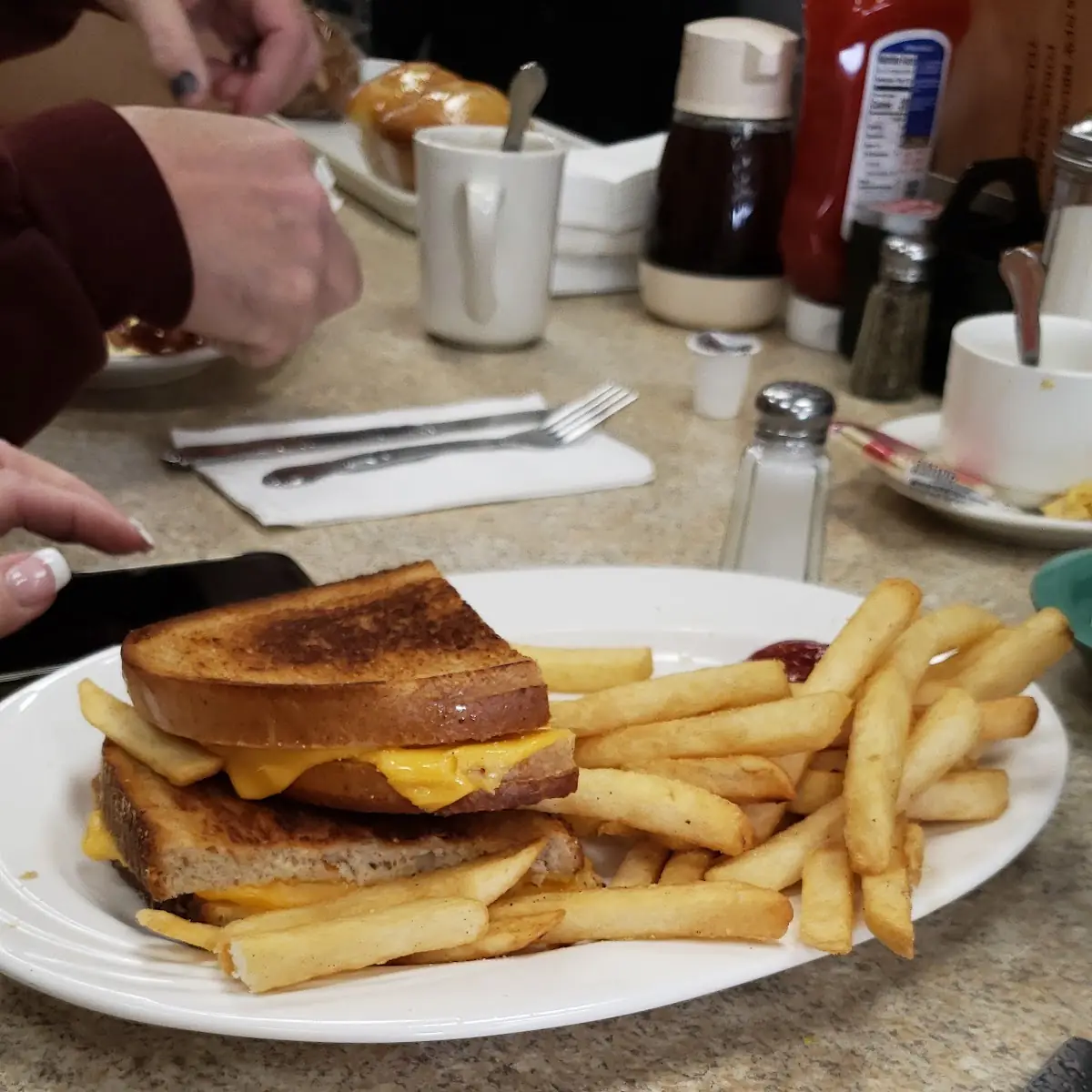Grill Cheese on Rye with Fries