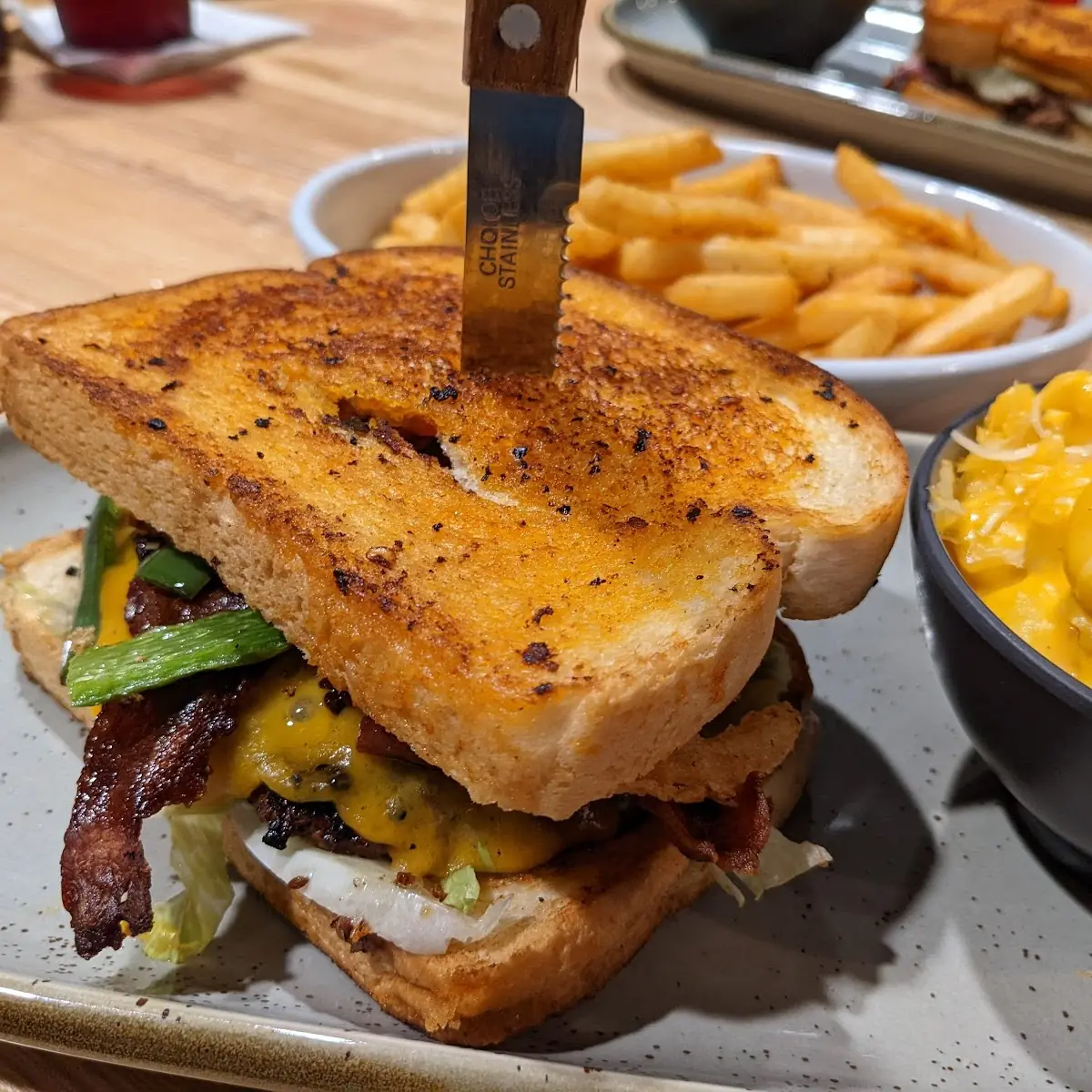 Burger on Texas Toast