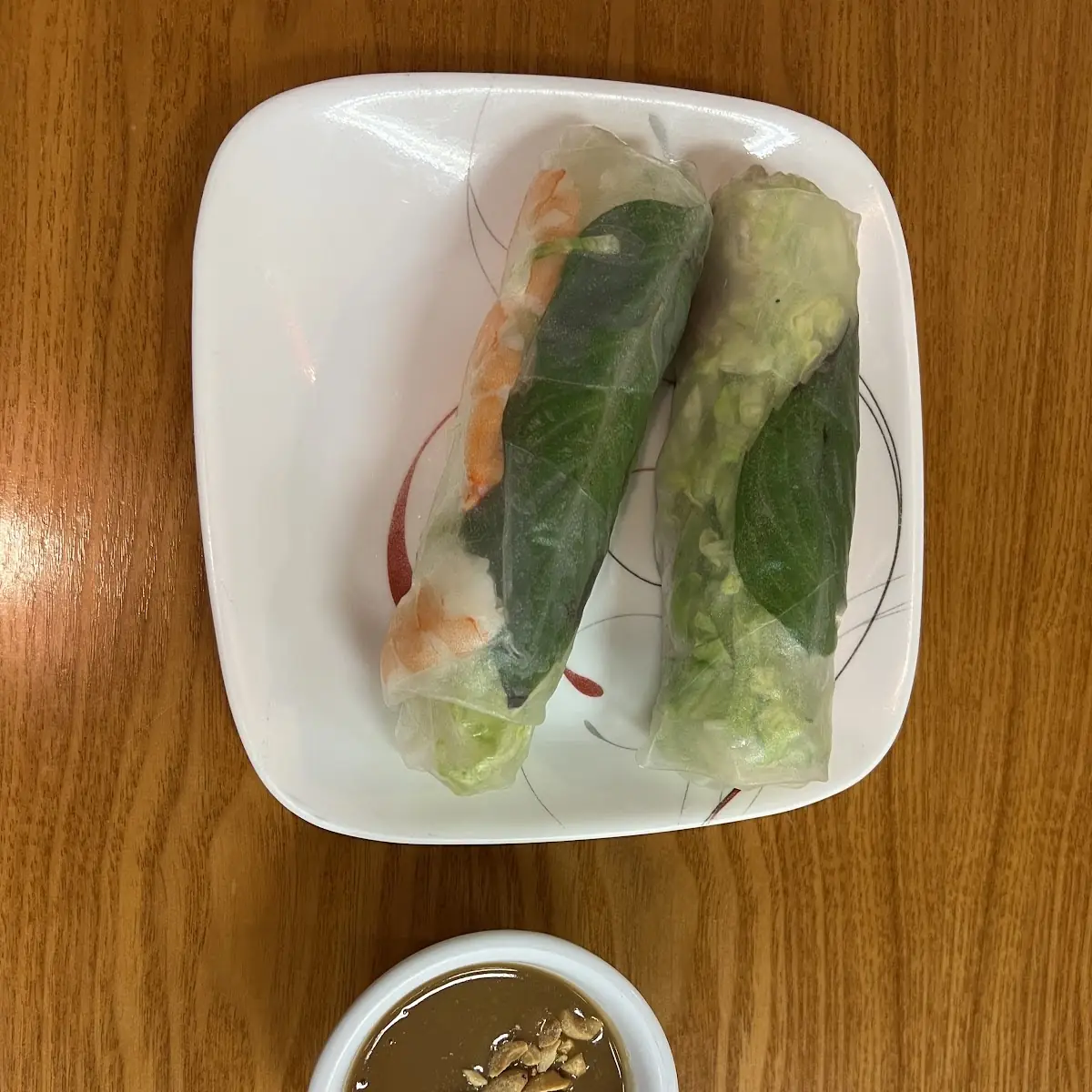 Fresh Non-Fried Viet Spring Rolls 2 Rolls Goi Cuon