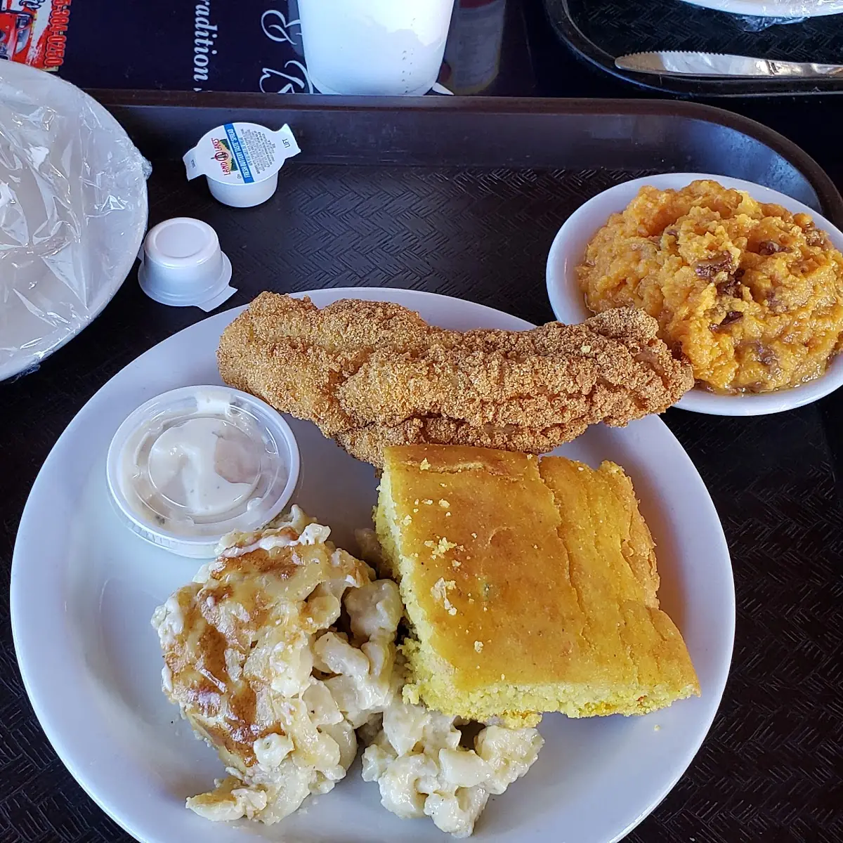 Coconut Cream Pie Squash with Onions Fried Catfish Mexican Cornbread Macaroni and Cheese