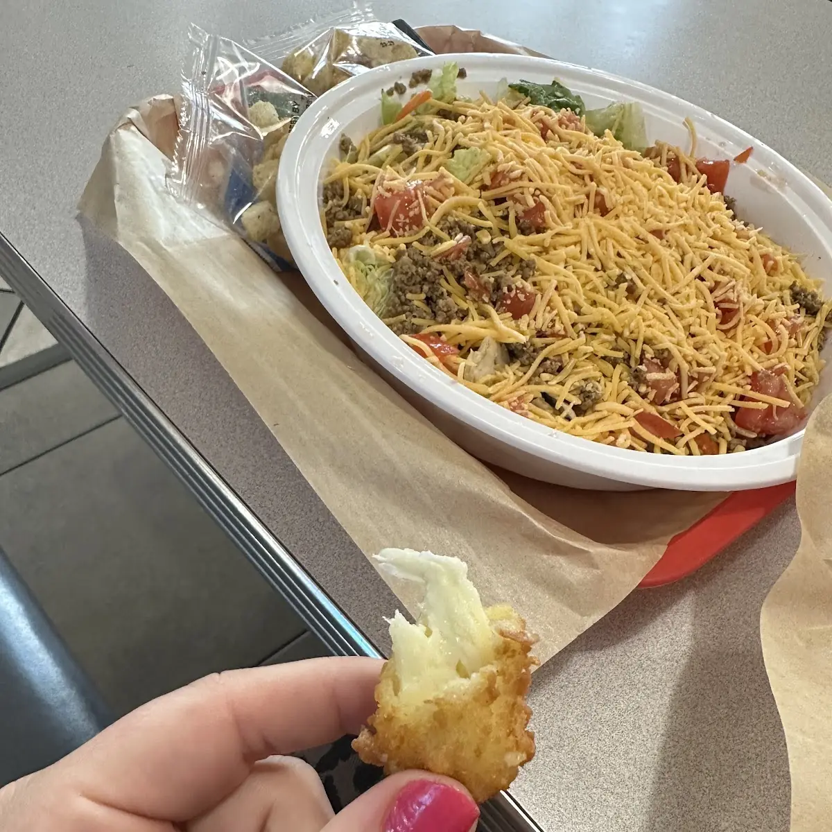 Cheese Curd and Taco Salad