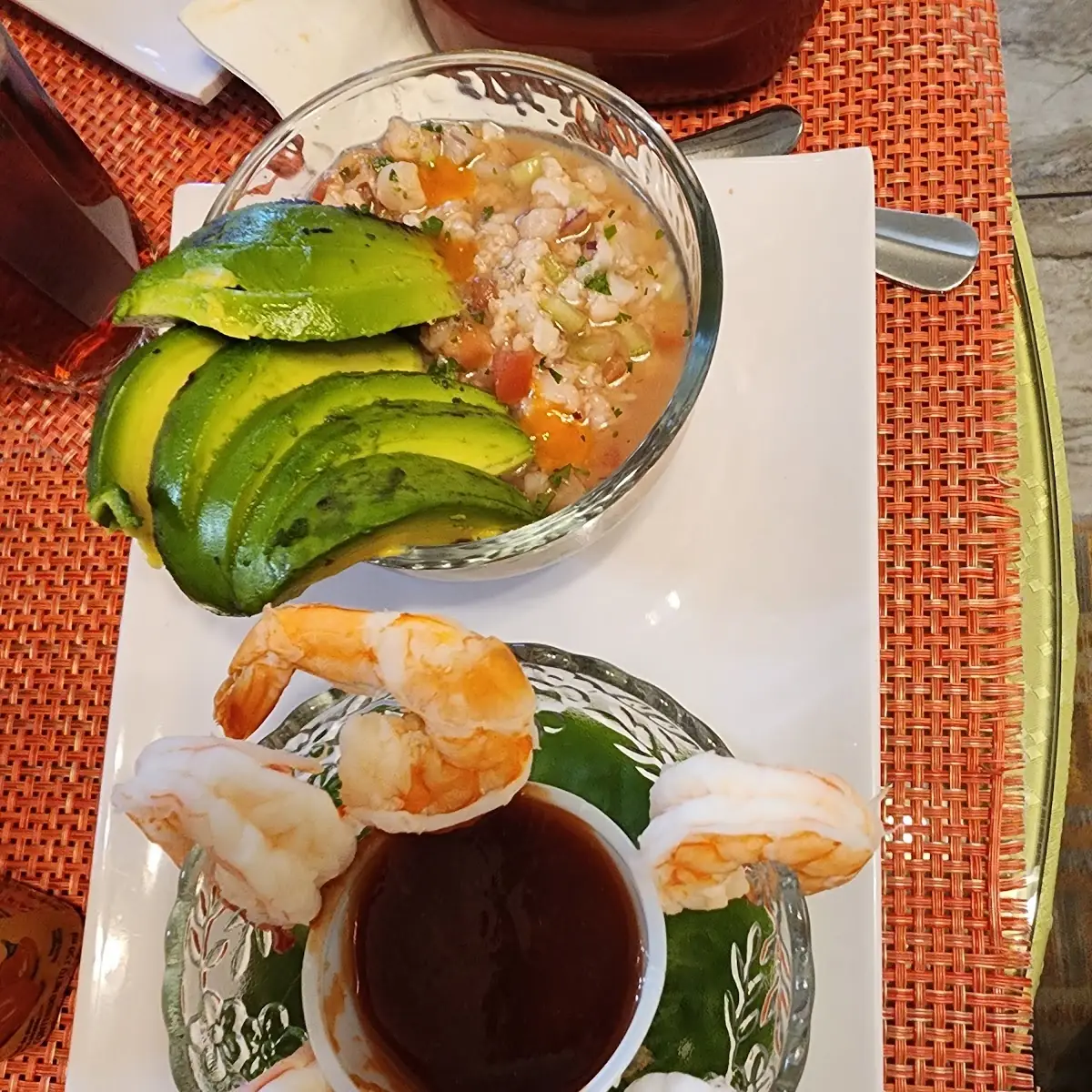 Fish Ceviche with Shrimp Cocktail