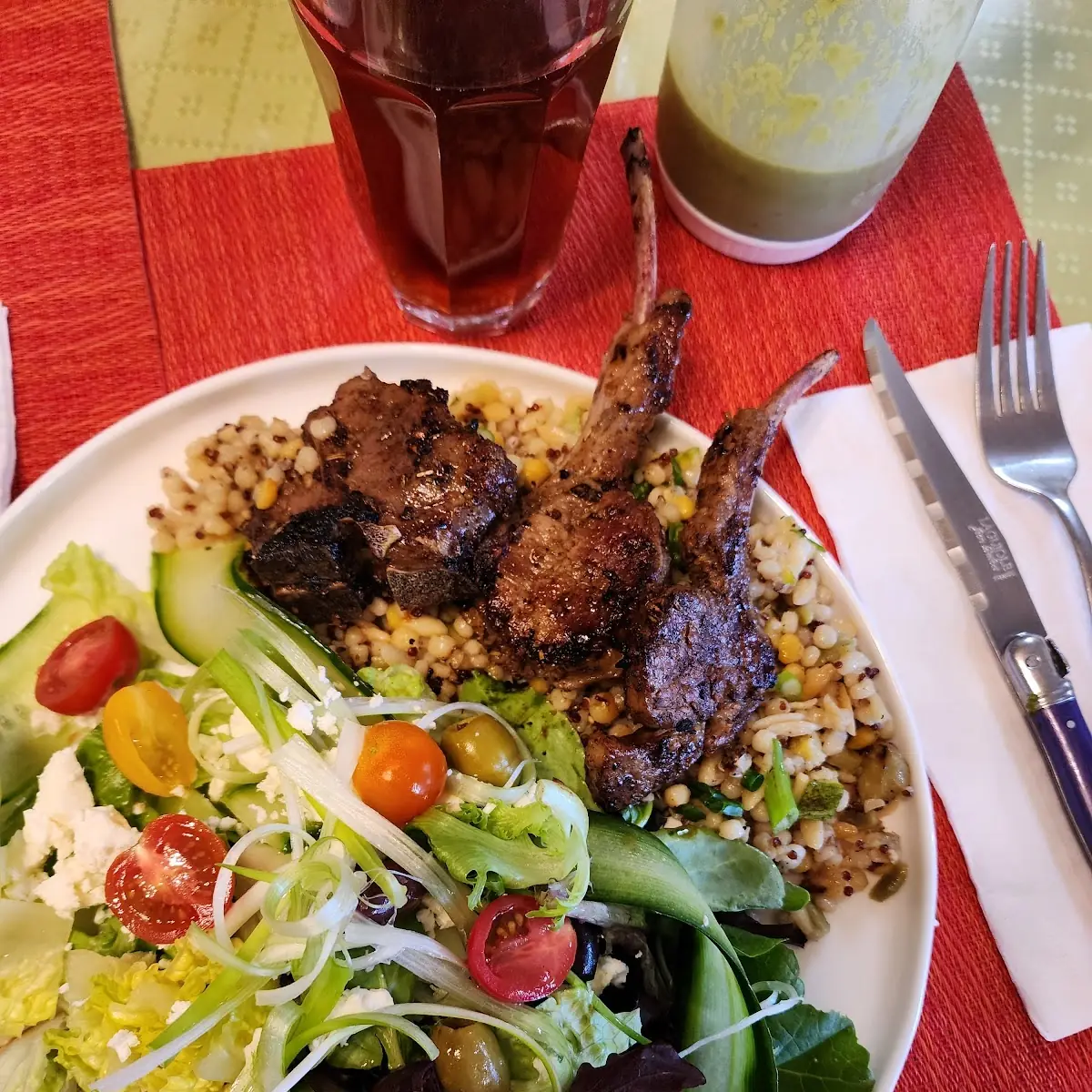 Lamb Chops on Couscous