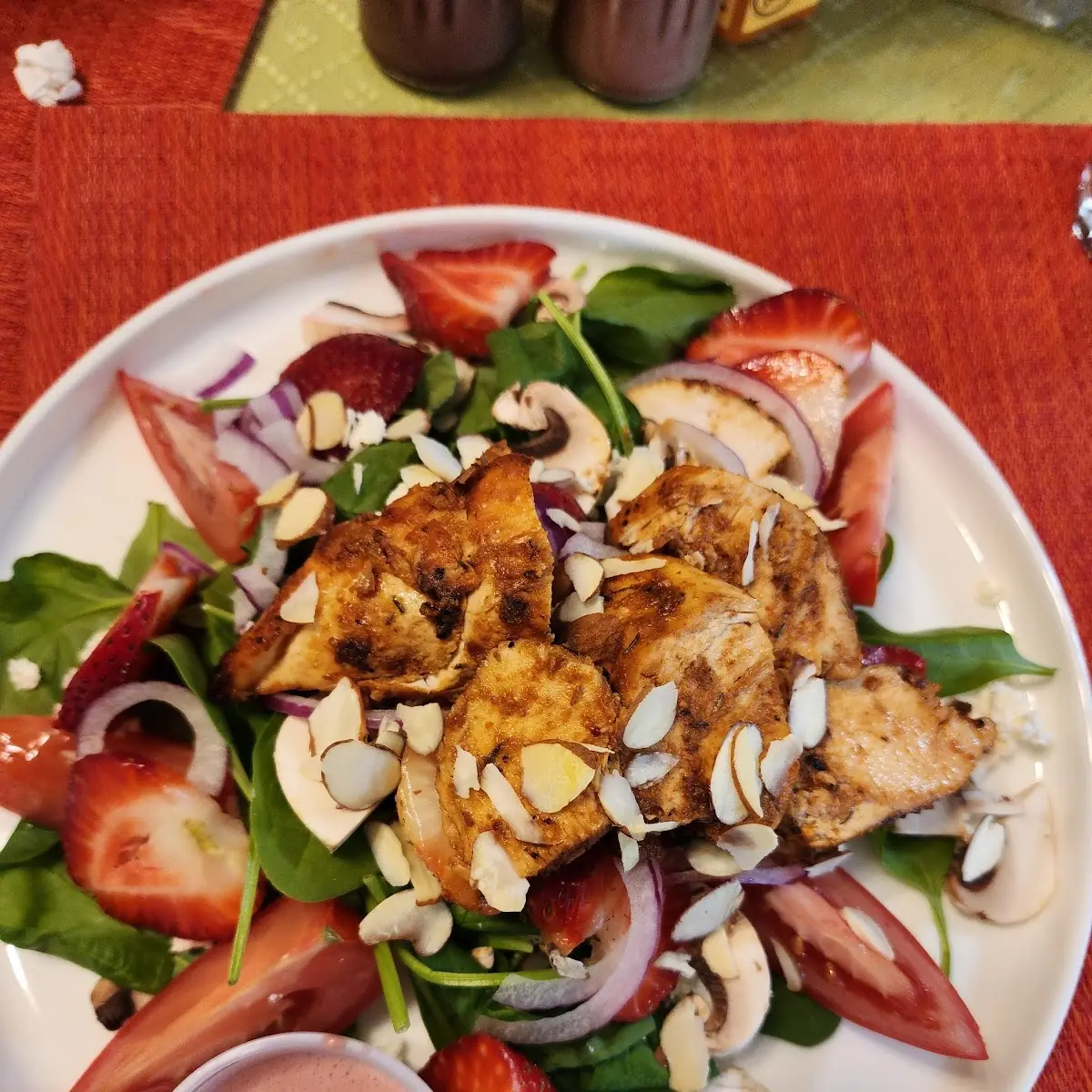 Spinach Salad with a Strawberry Dressing