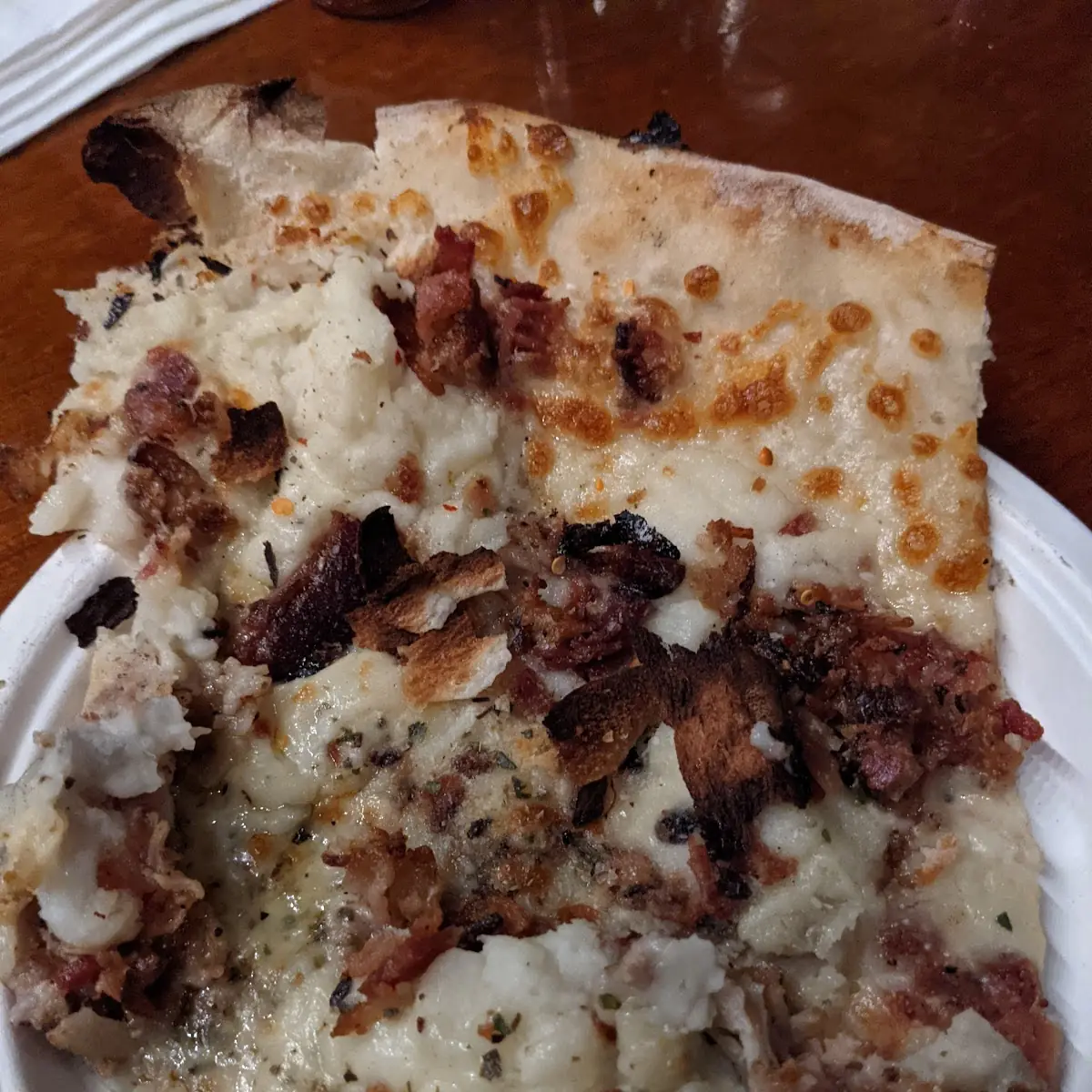 Mashed Potato Bacon Pizza