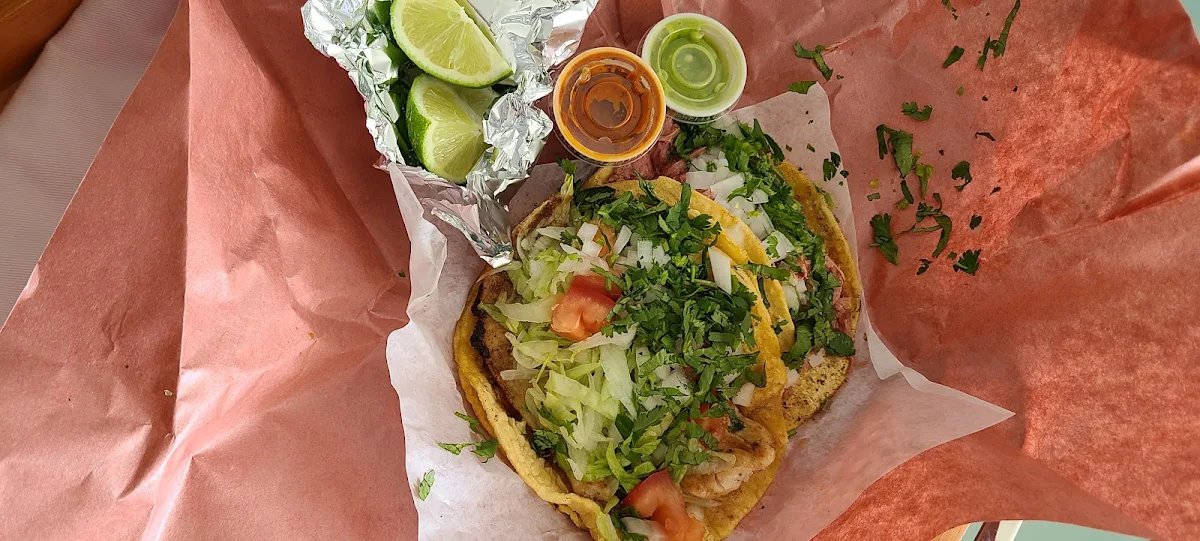 Pescado Taco and Carnitas Taco