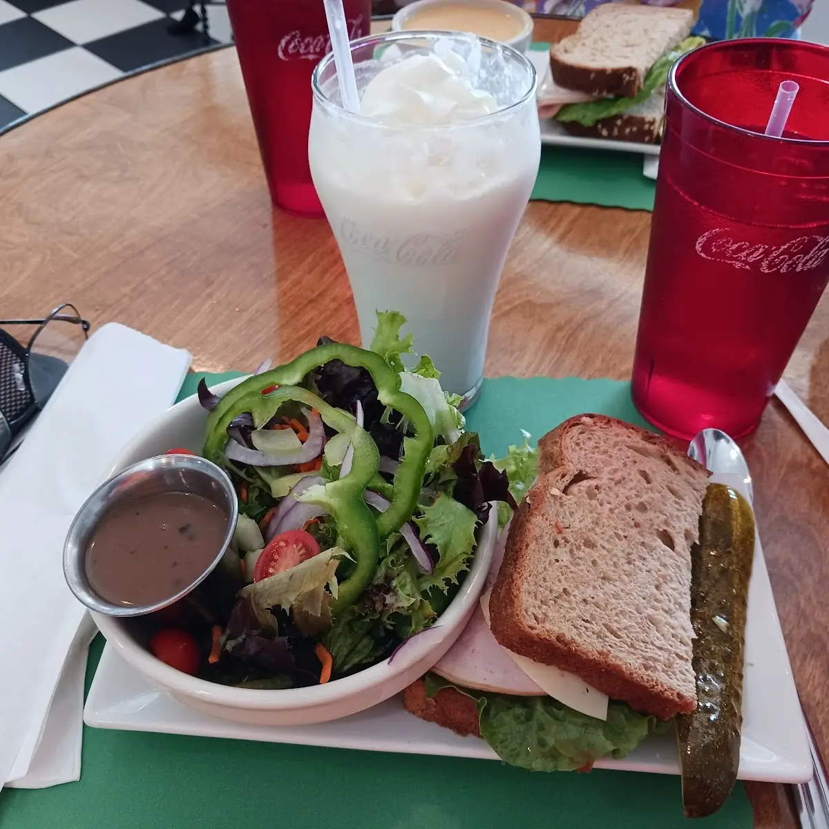Salad and 1 2 Sandwiches