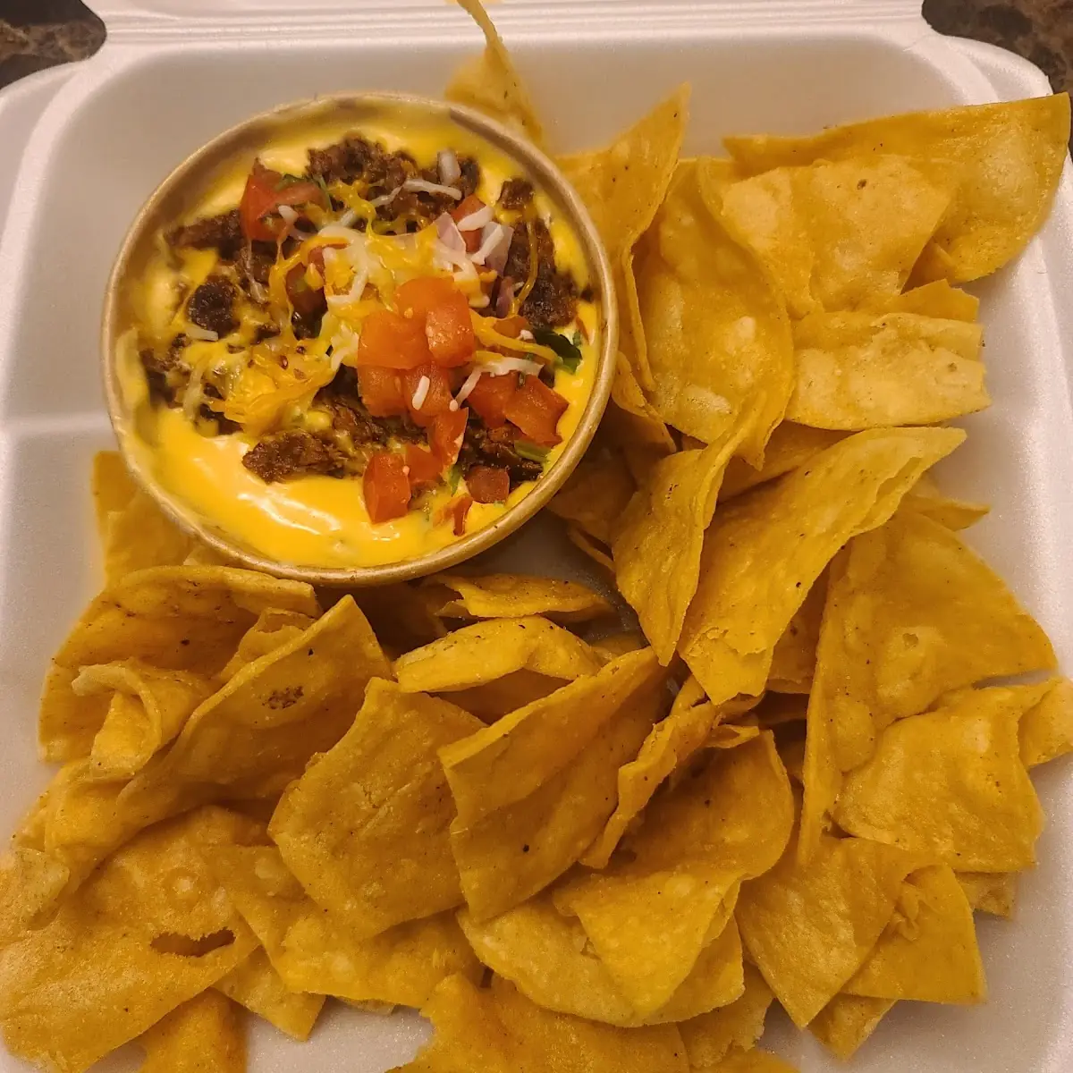 Nachos with Queso Dip Add Chorizo