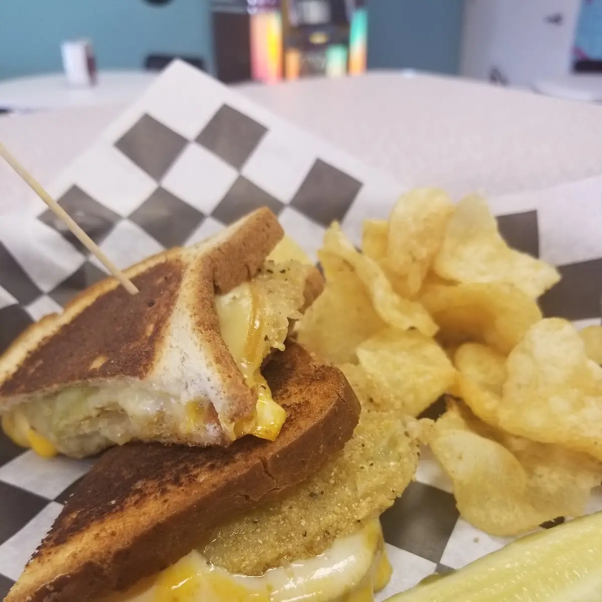 Grilled Cheese and Fried Green Tomato