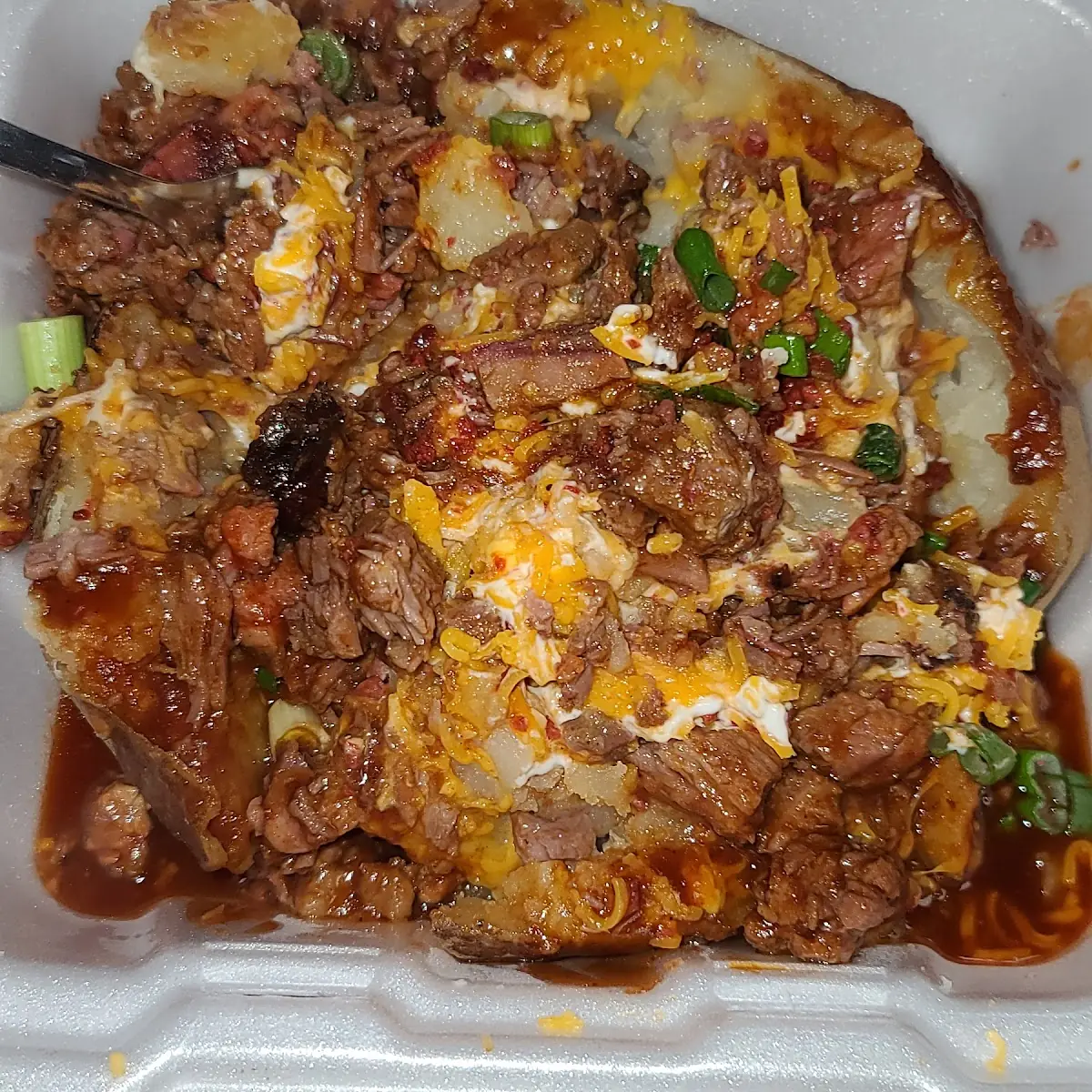 Loaded Baked Potato with Chopped Brisket