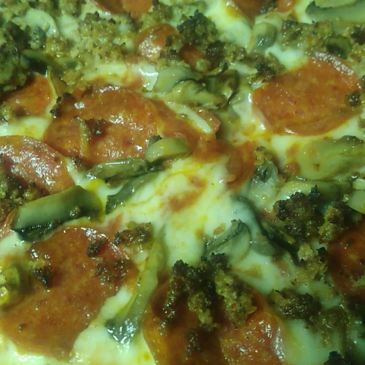 Pepperoni Mushroom and Sausage Pizza