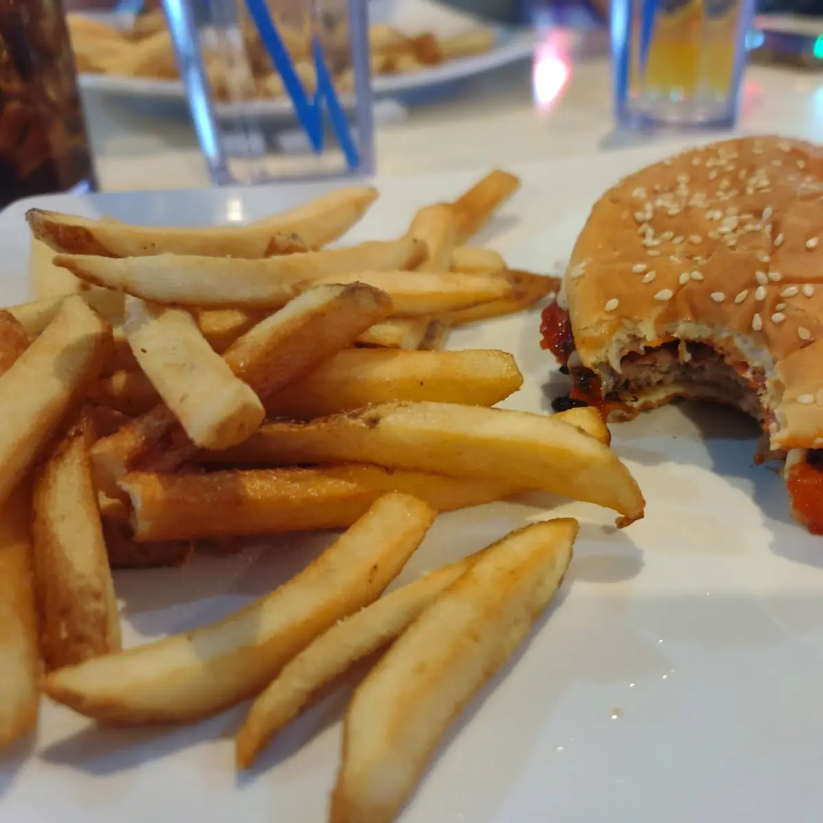 Pizza Burger and Fries