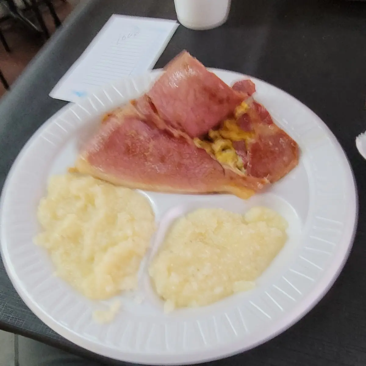 Country Ham 2 Eggs Scrambled and Grits