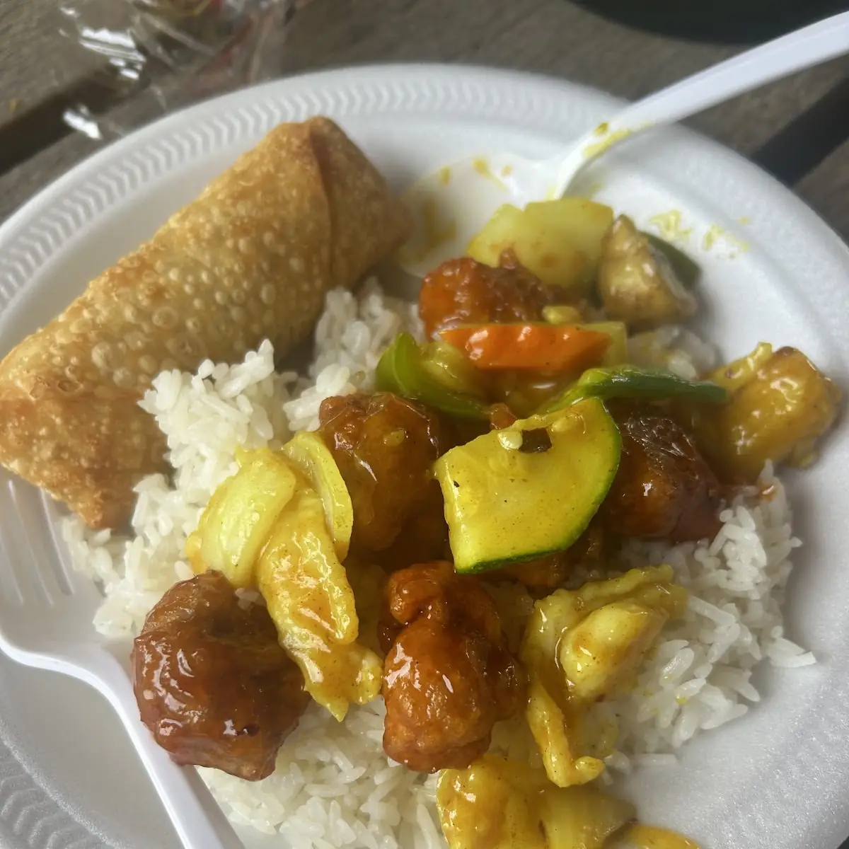 Curry Chicken and Egg Roll