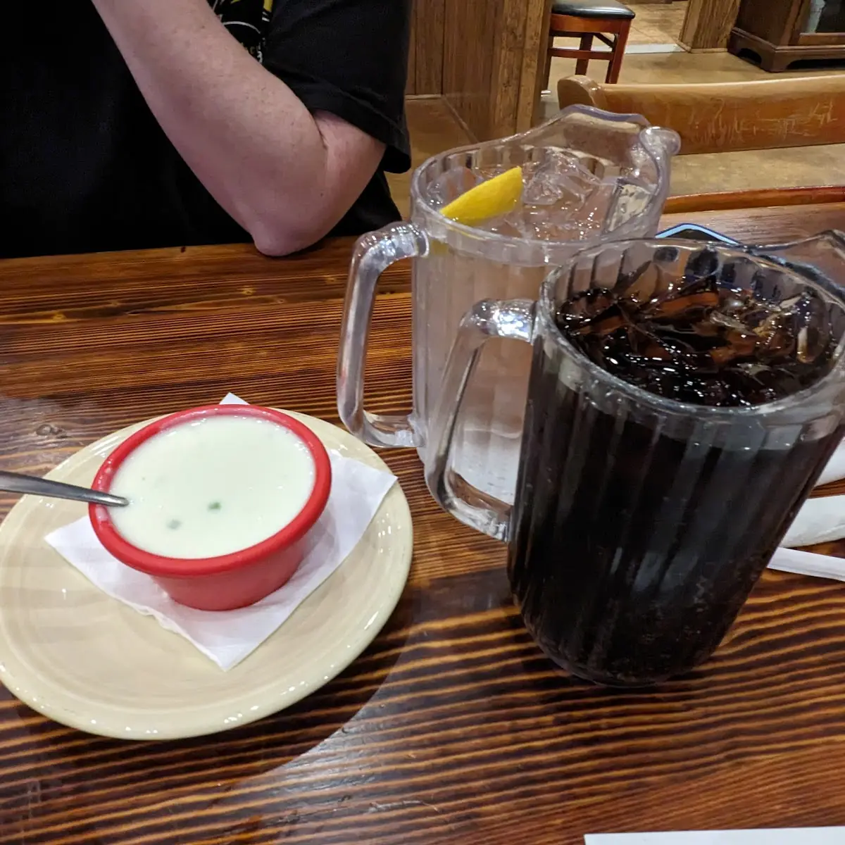 Cheese Dip and Drinks