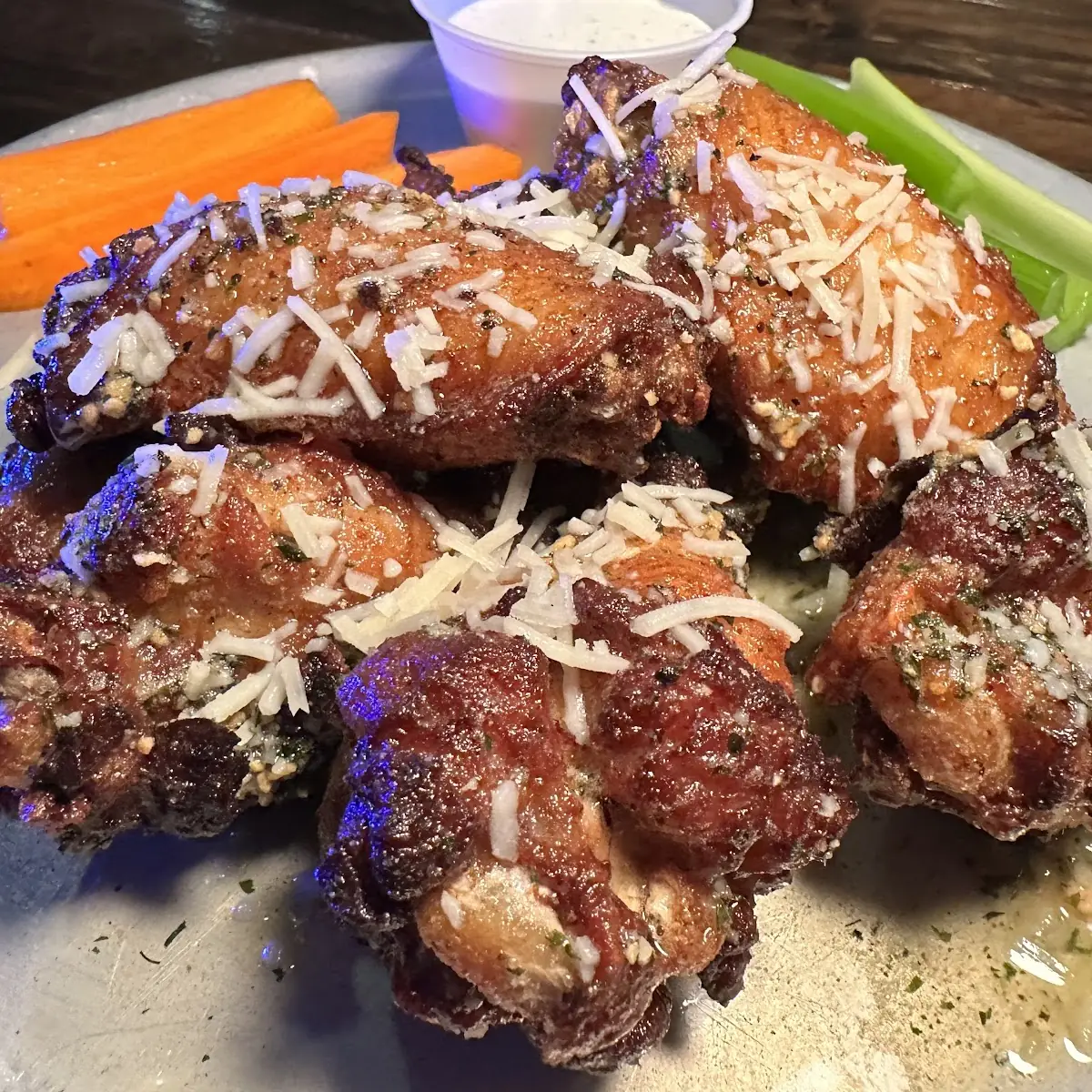 Crispy Smoked Chicken Wings and Dip